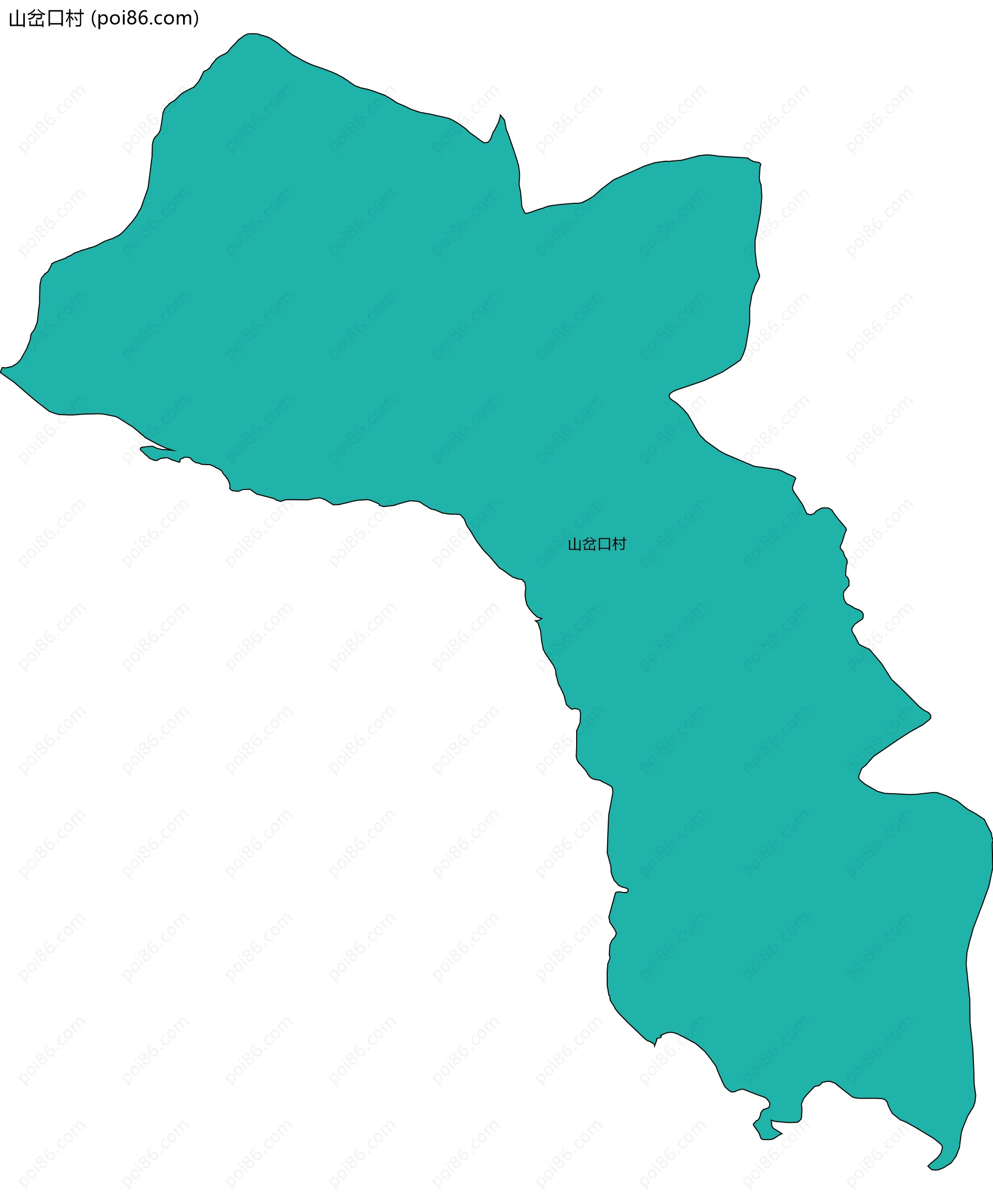 山岔口村边界地图