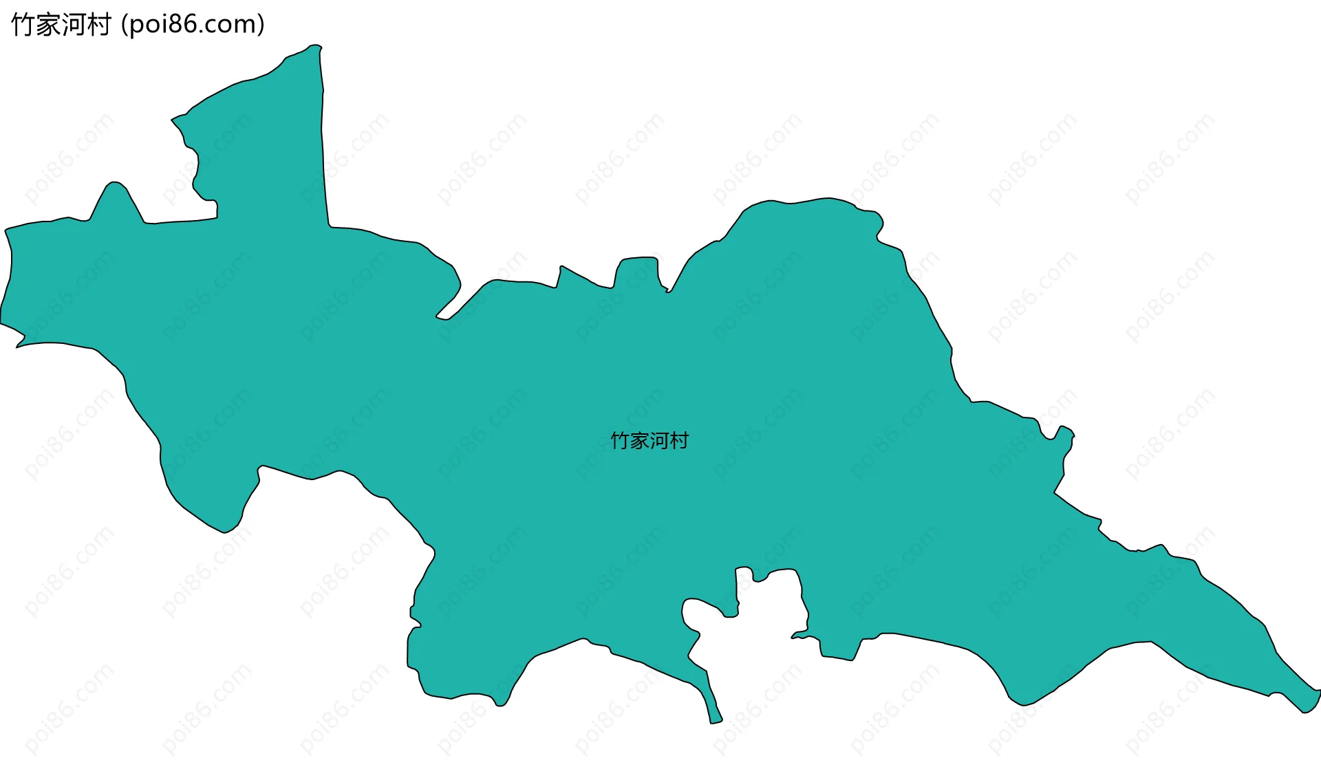 竹家河村边界地图