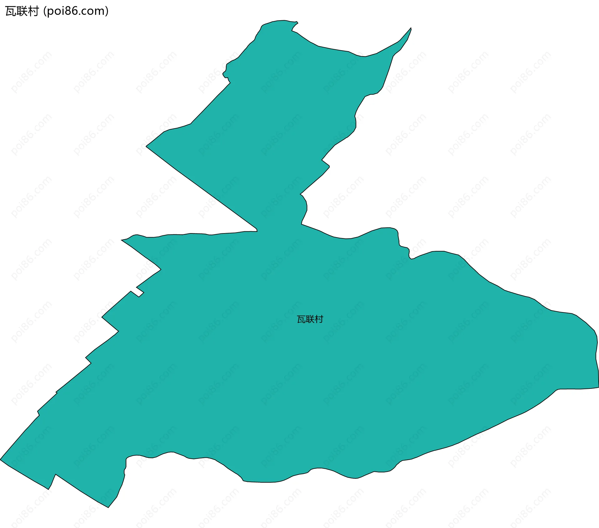 瓦联村边界地图