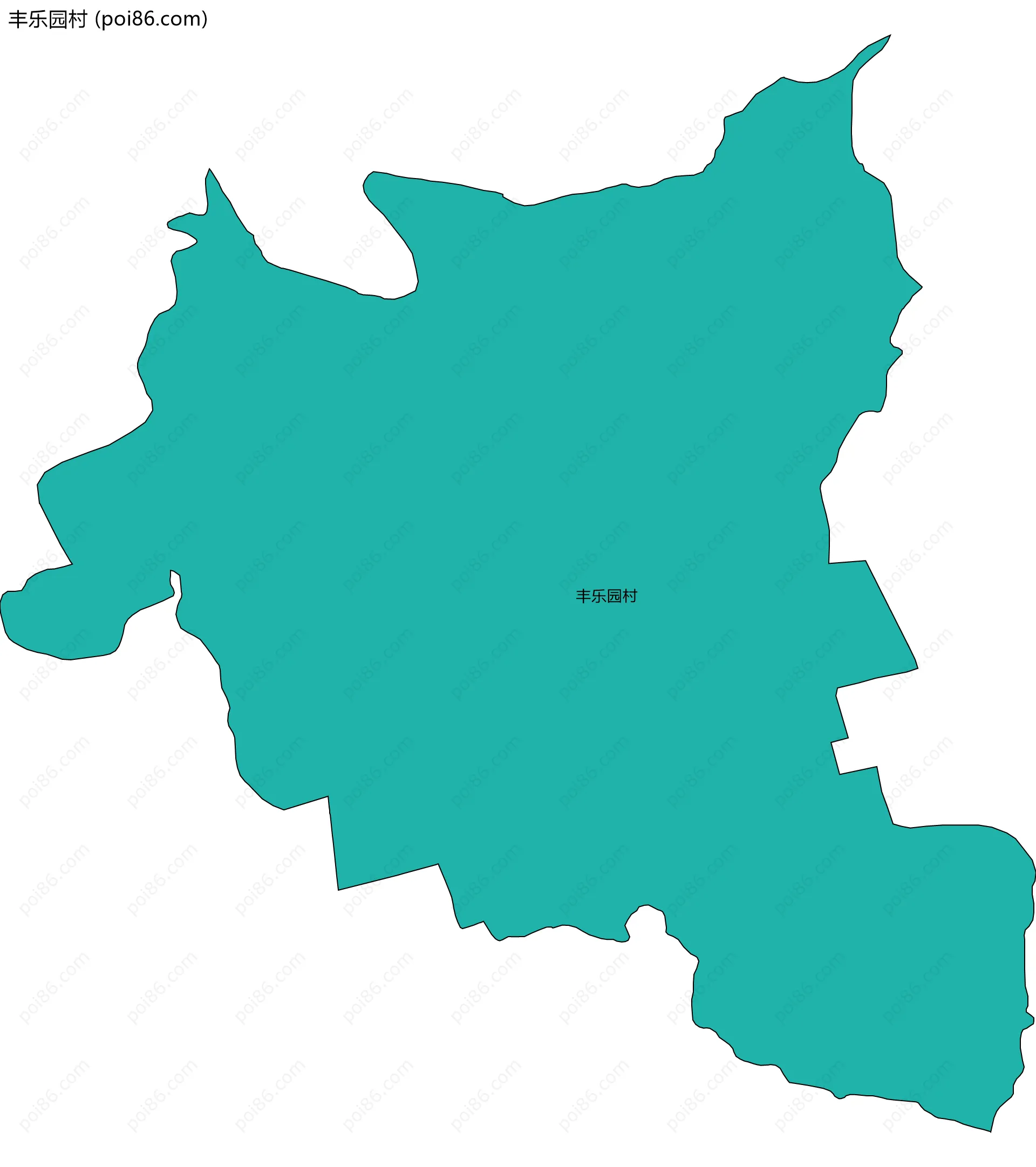 丰乐园村边界地图