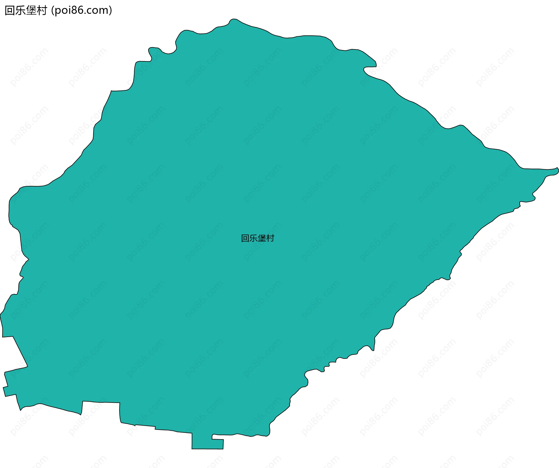 回乐堡村边界地图