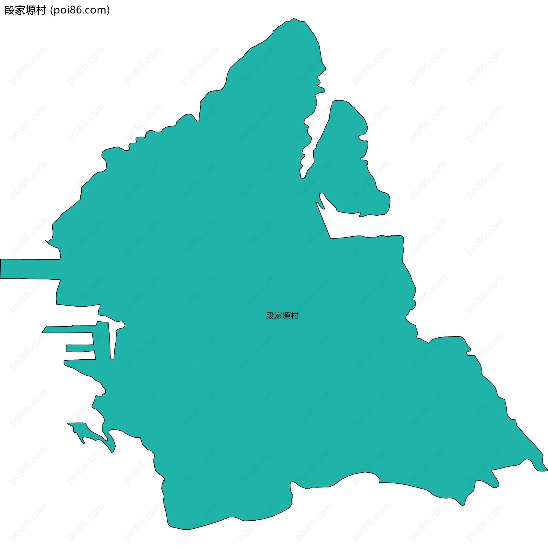 段家塬村边界地图