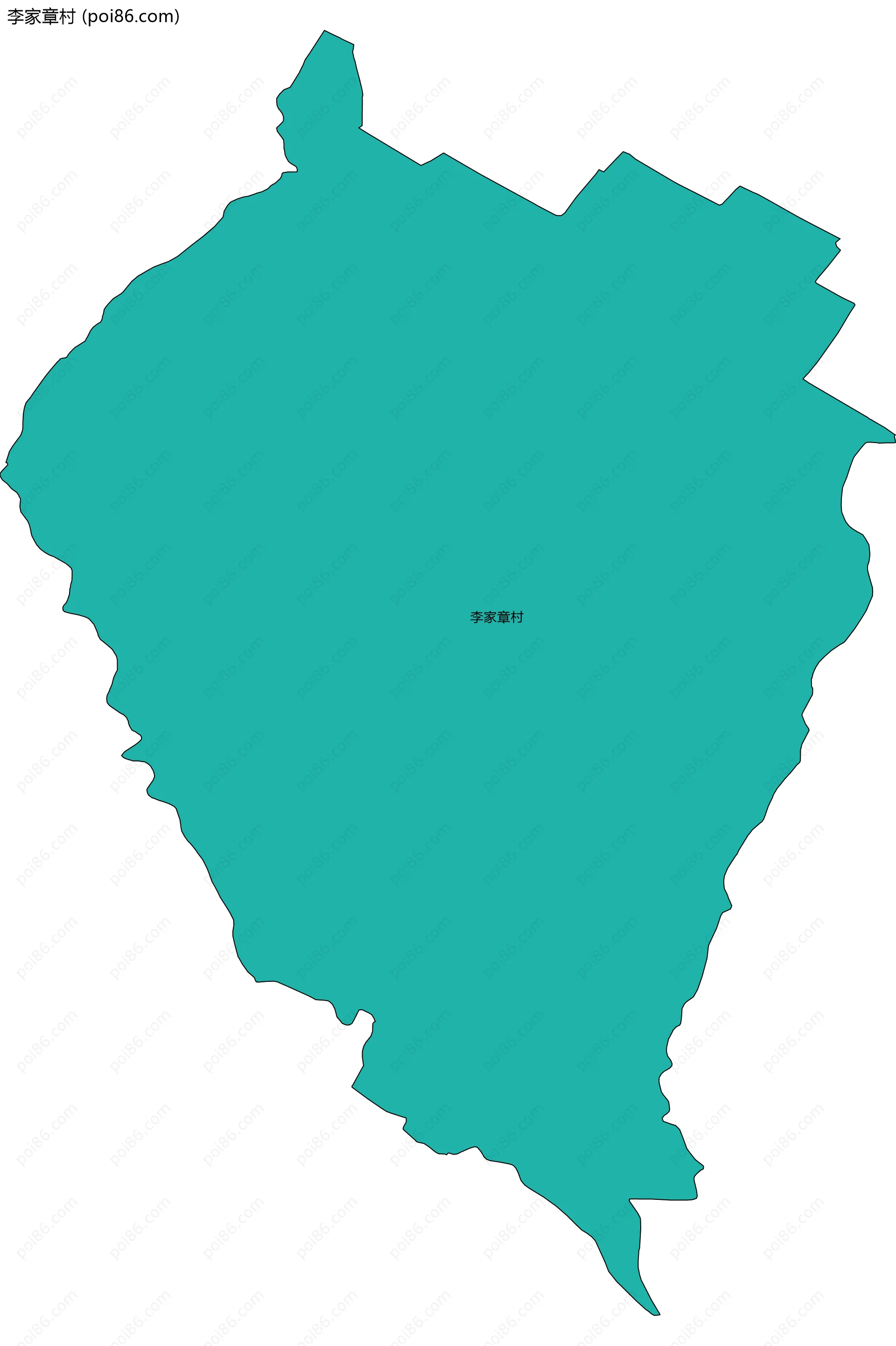 李家章村边界地图