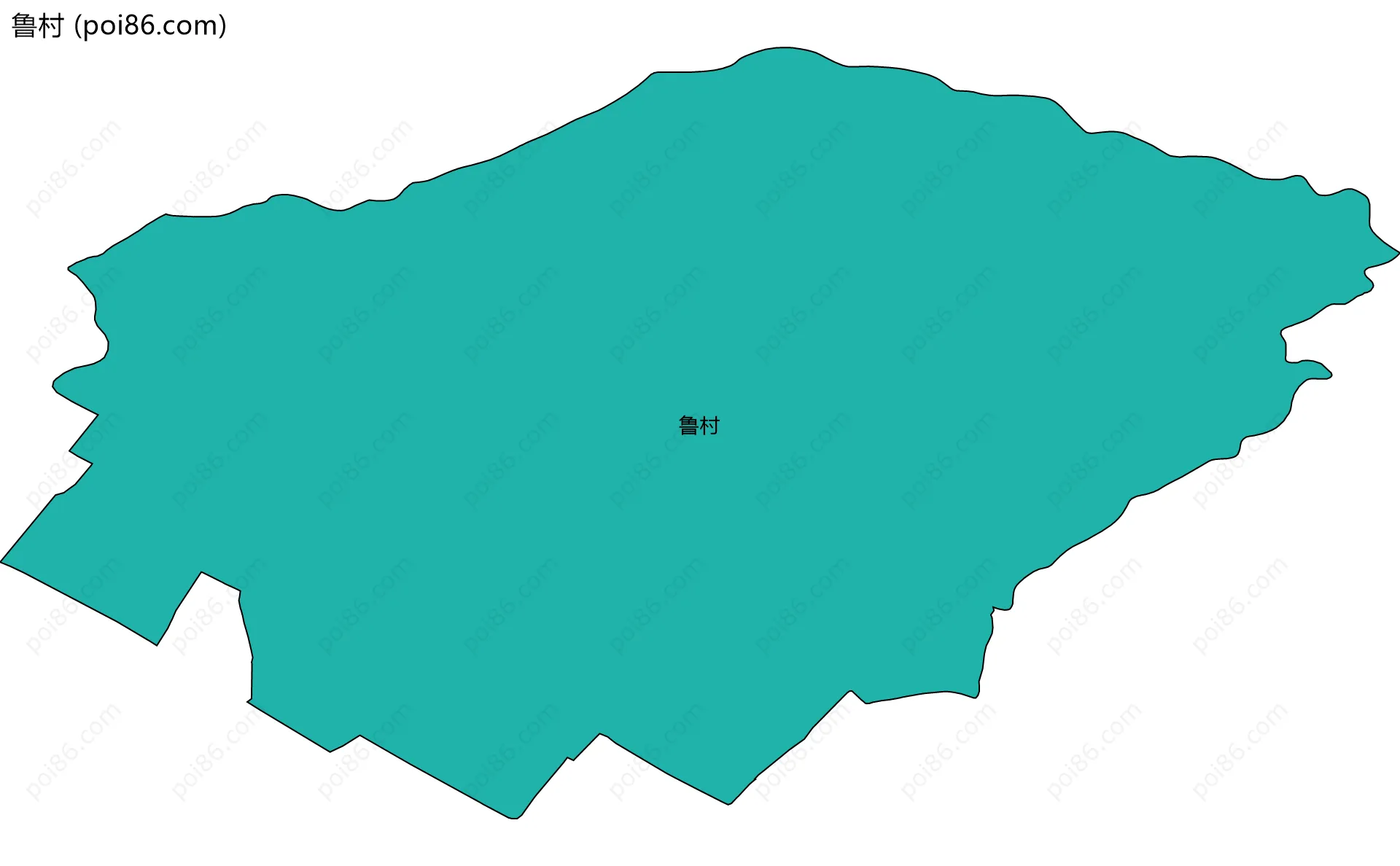 鲁村边界地图