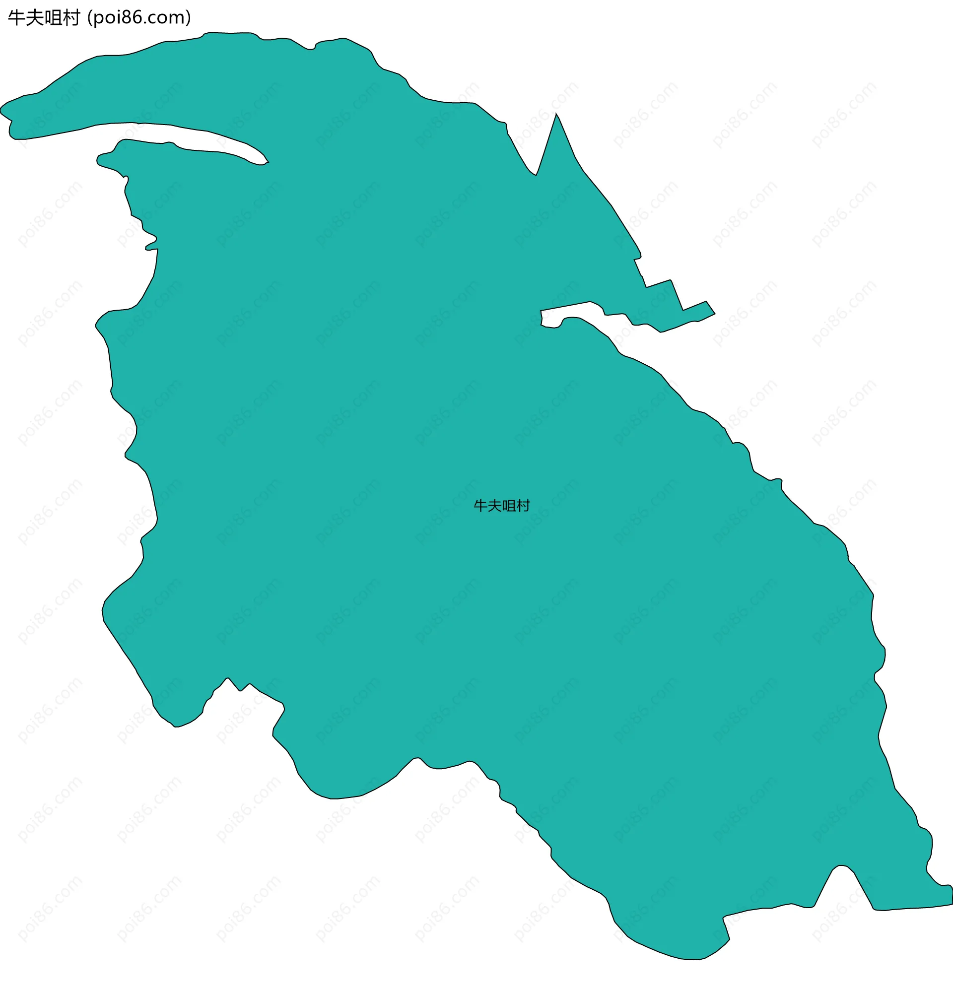牛夫咀村边界地图