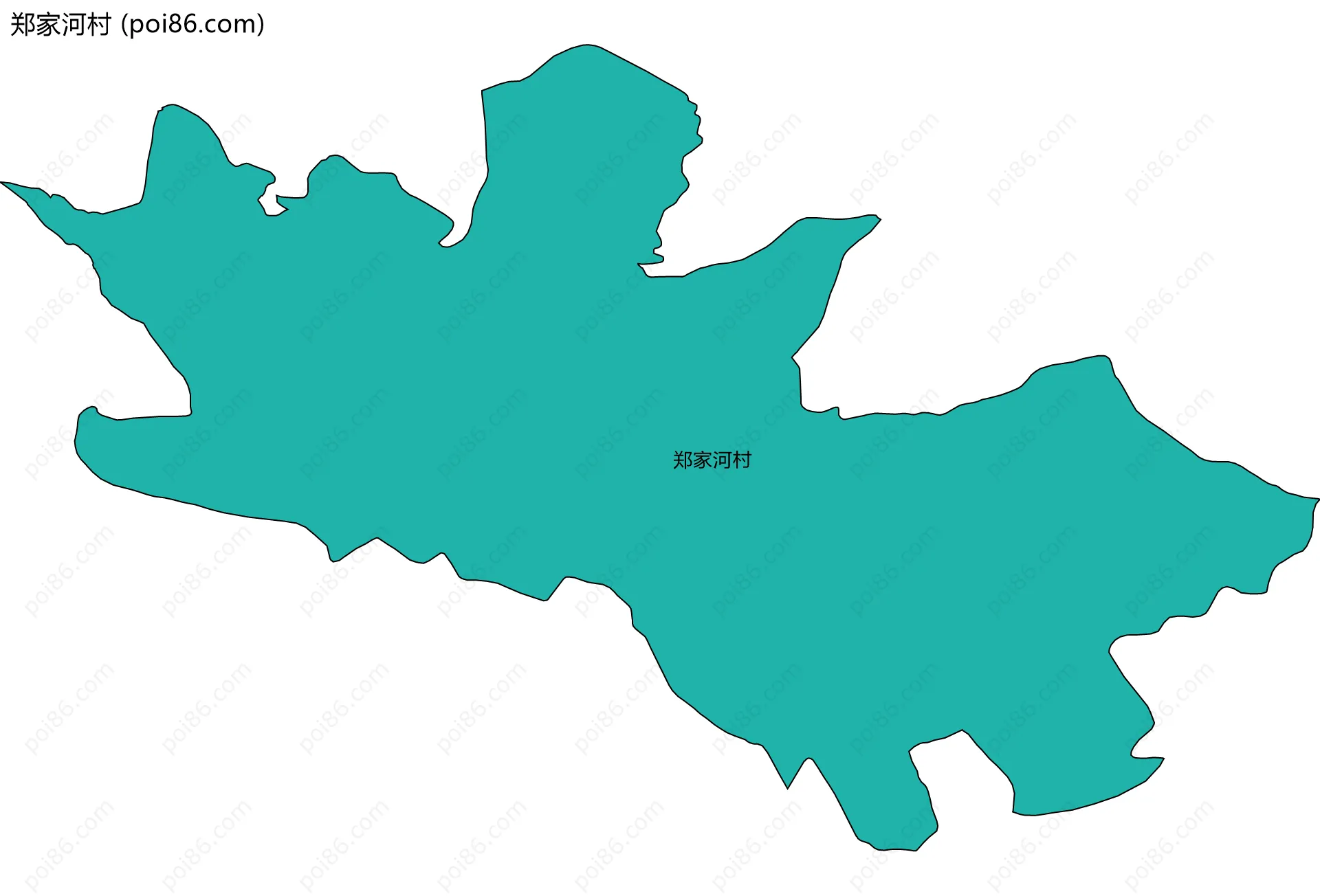 郑家河村边界地图