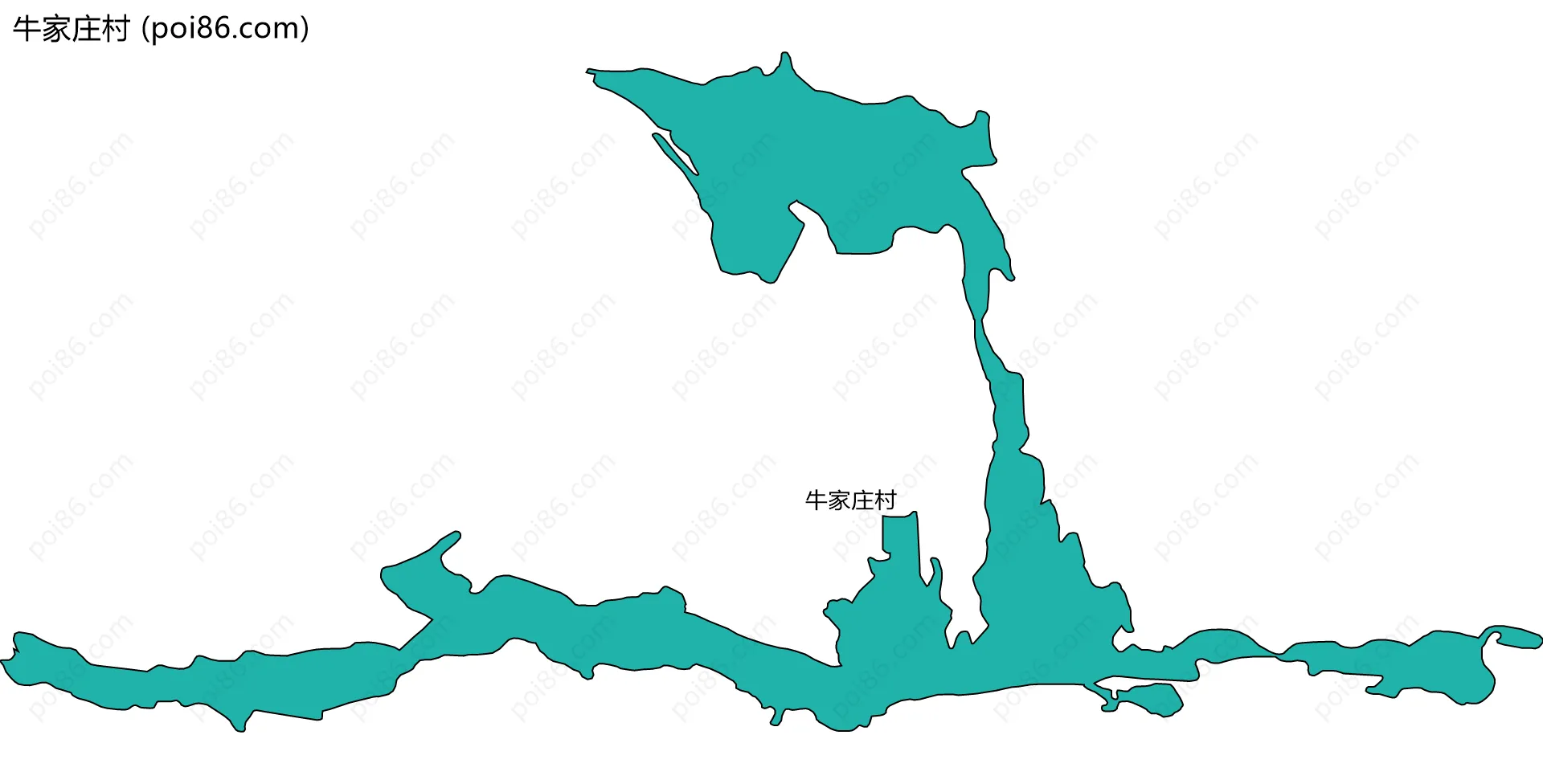 牛家庄村边界地图