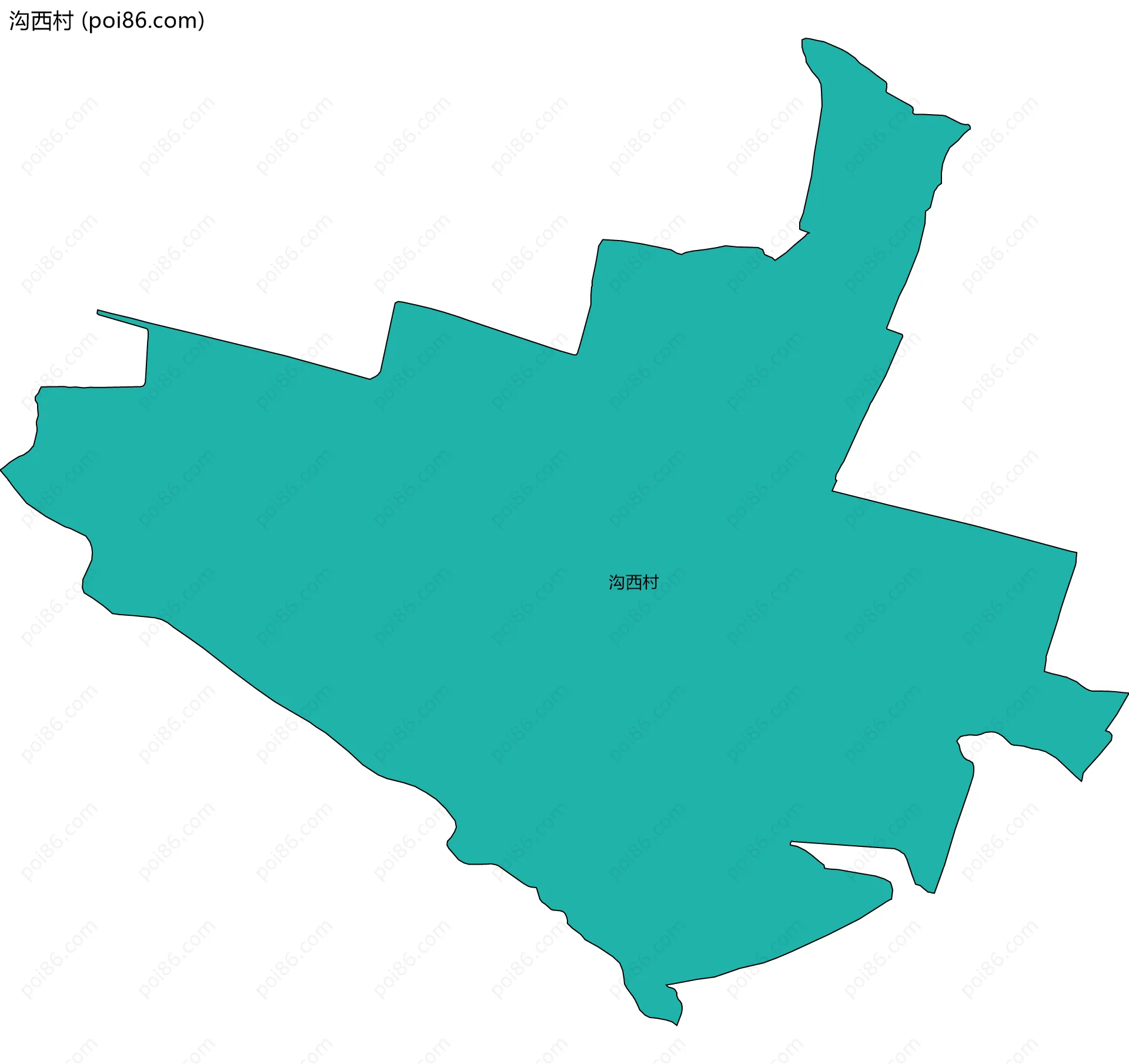 沟西村边界地图
