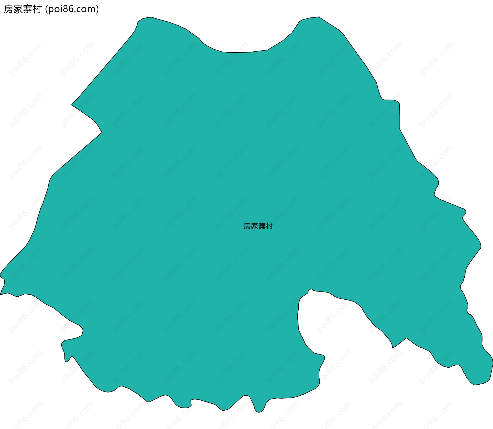 房家寨村边界地图