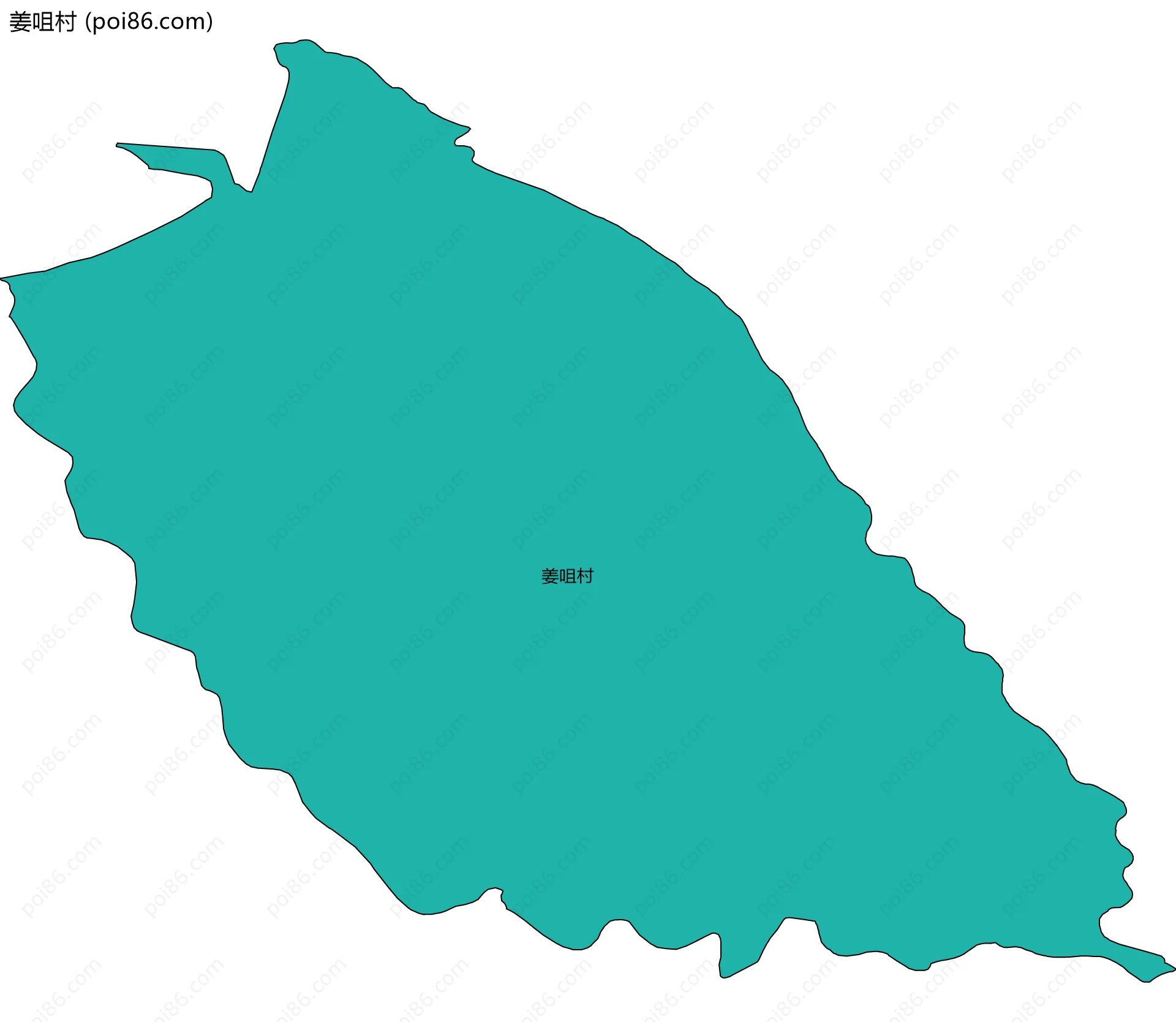 姜咀村边界地图