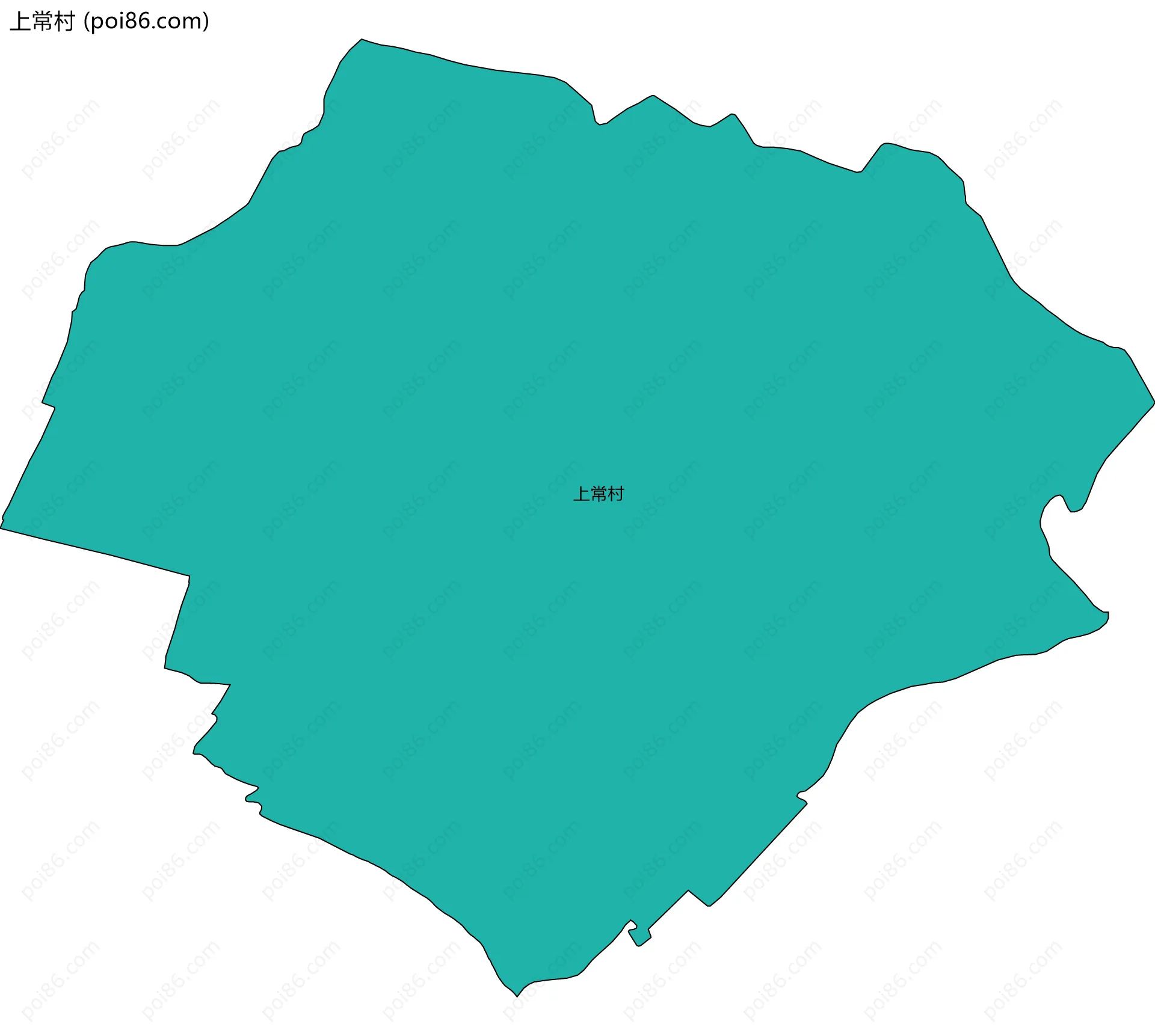 上常村边界地图