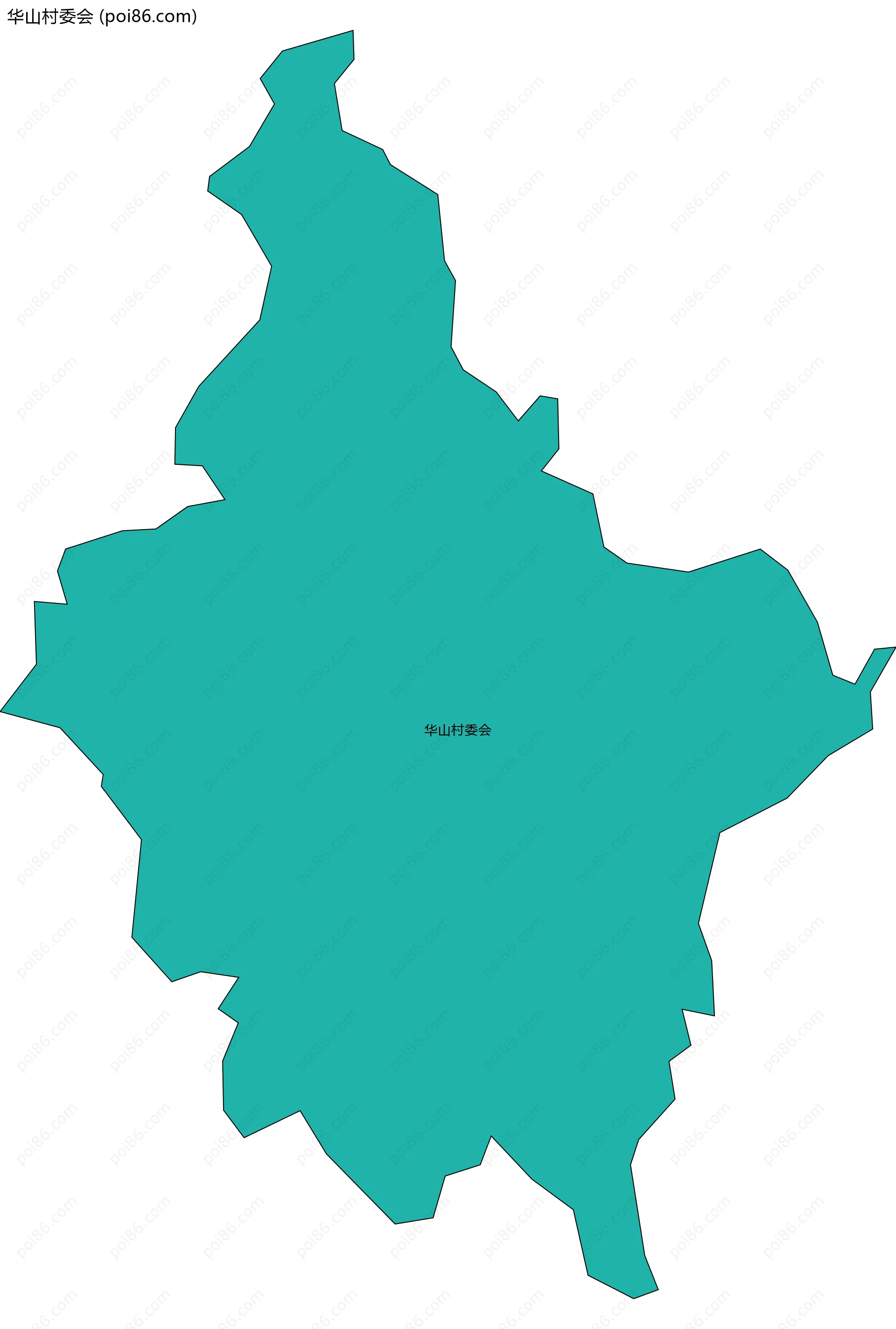 华山村委会边界地图