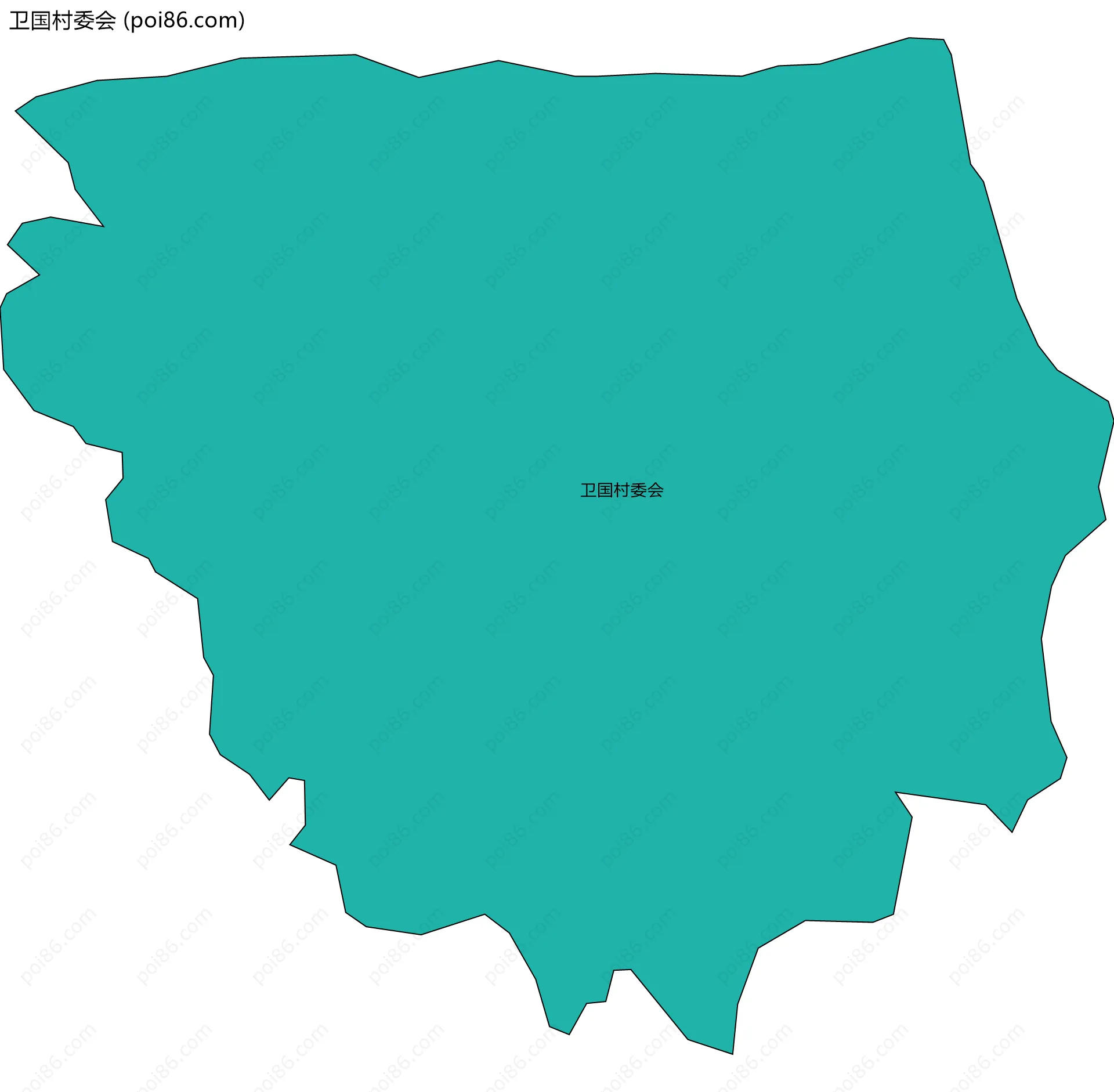卫国村委会边界地图