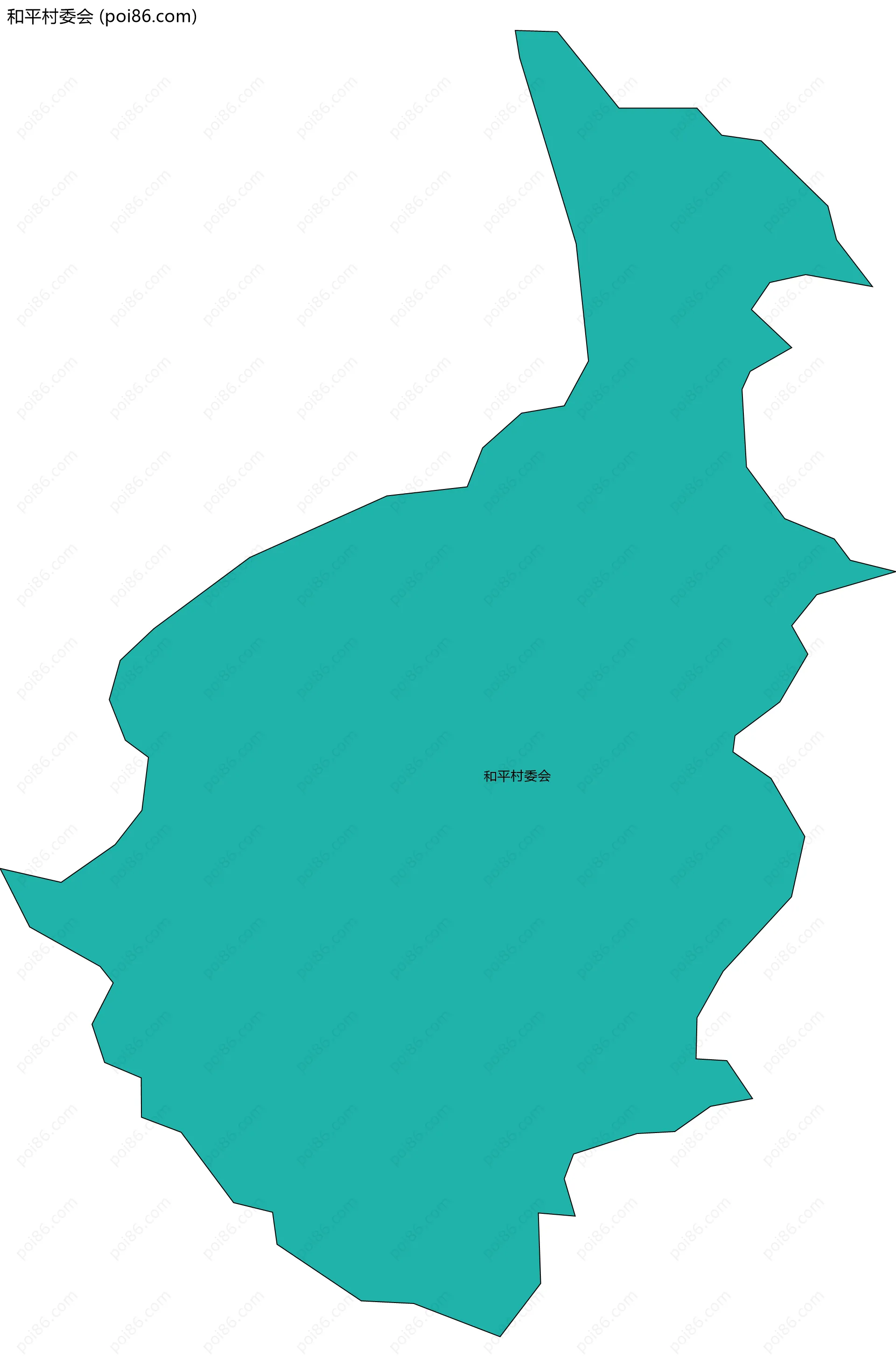 和平村委会边界地图