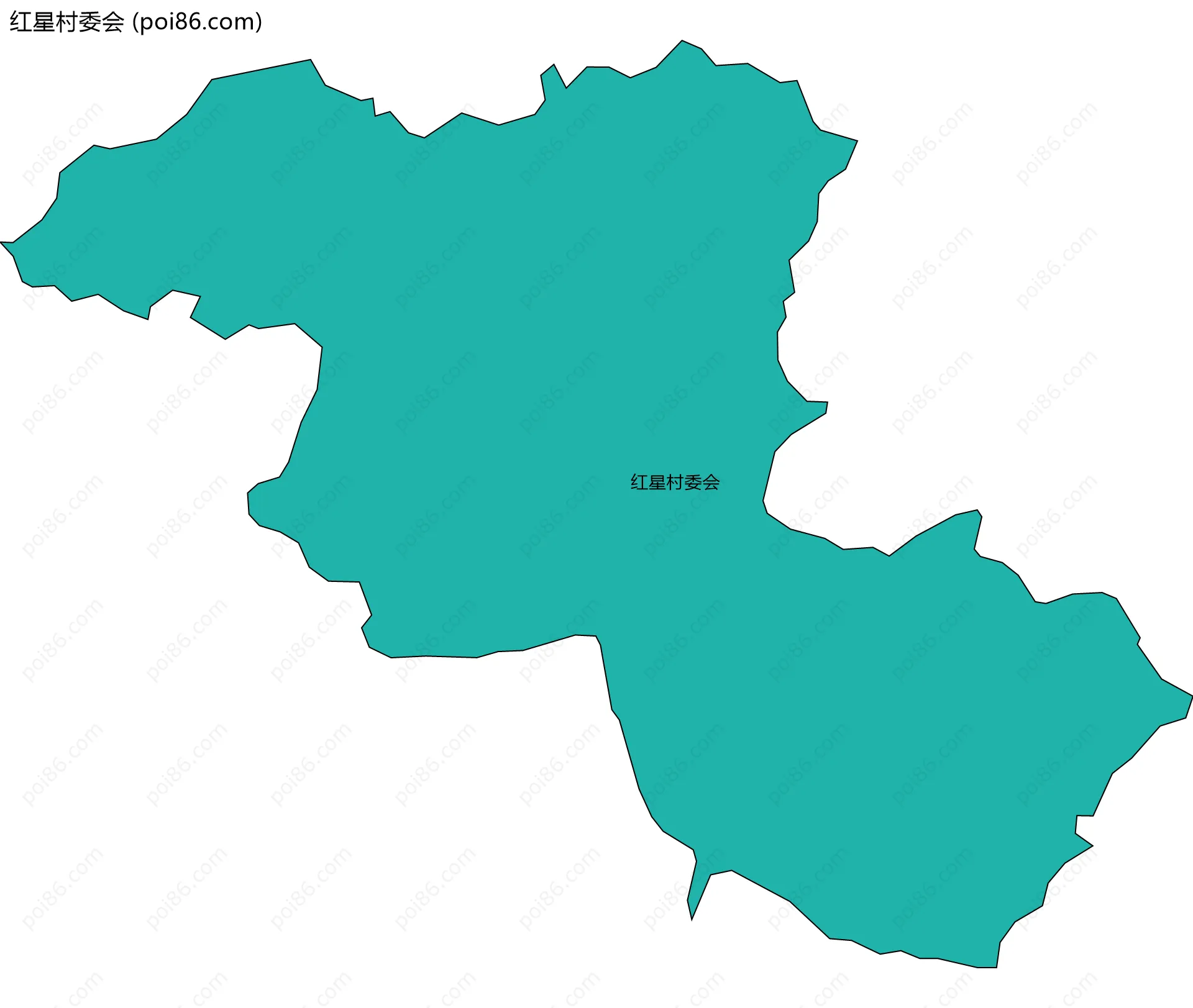 红星村委会边界地图