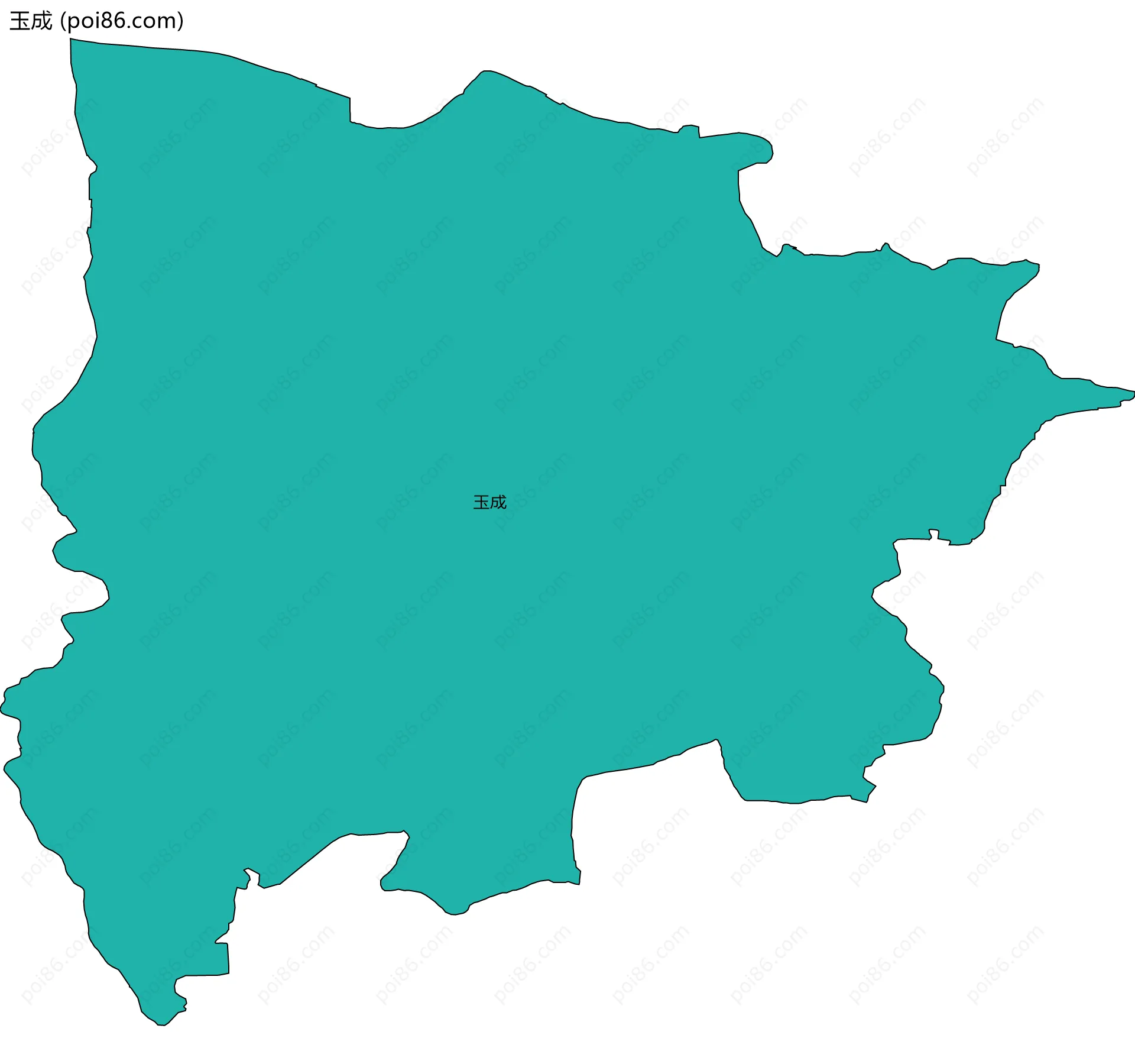 玉成边界地图