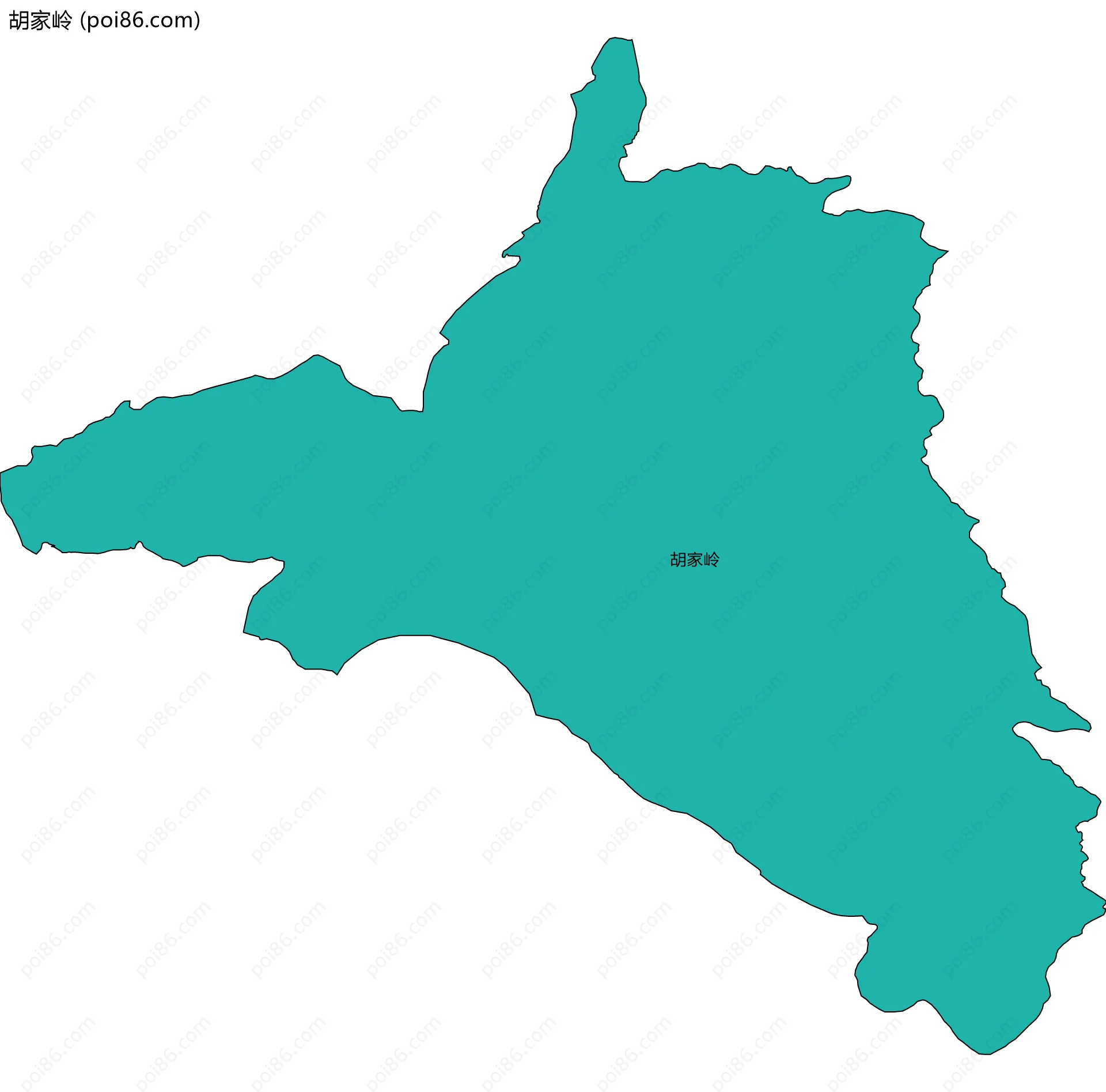 胡家岭边界地图