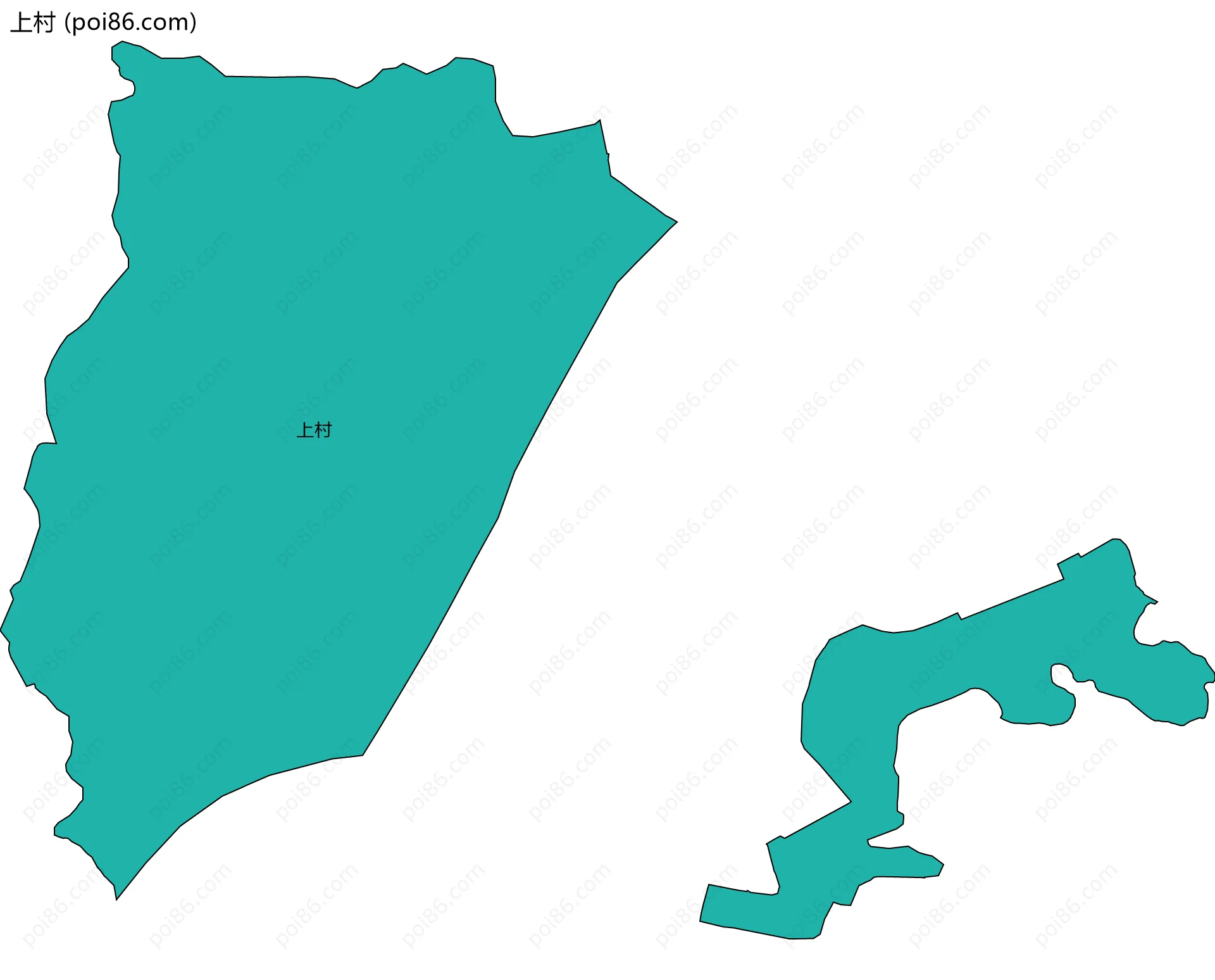 上村边界地图