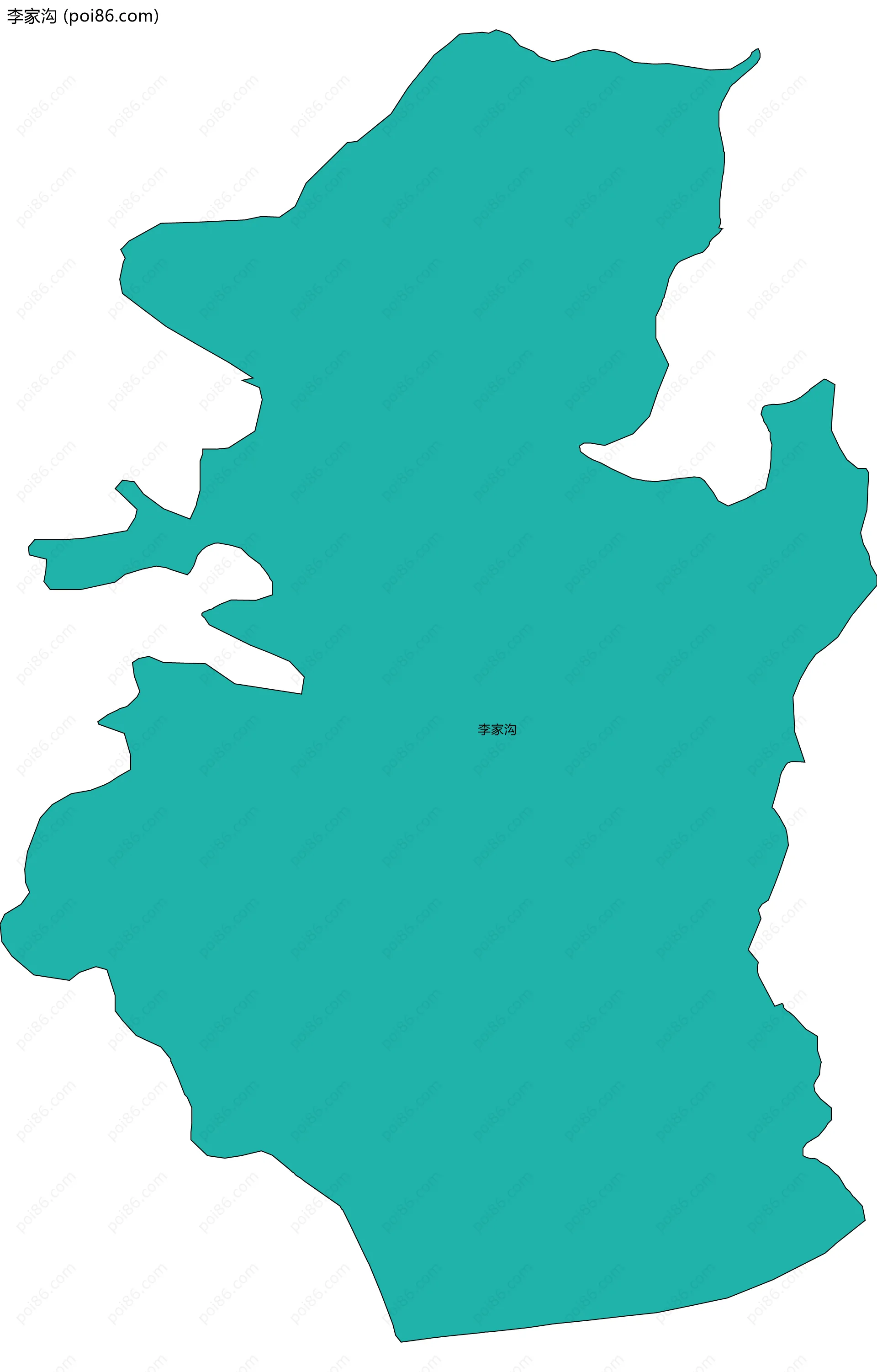 李家沟边界地图