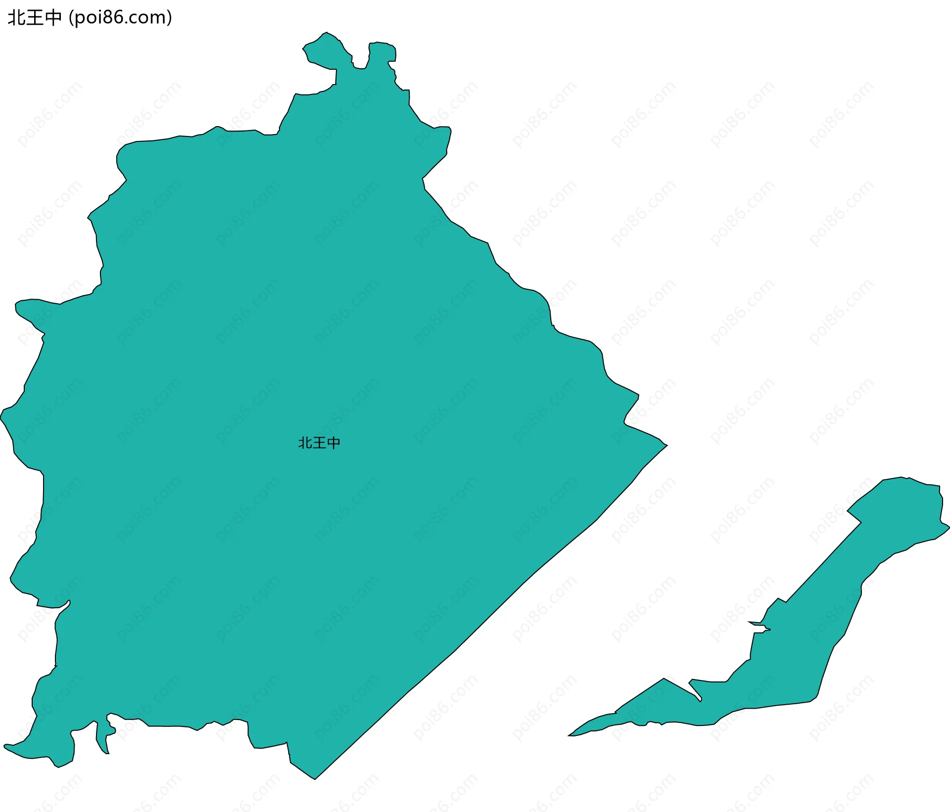 北王中边界地图