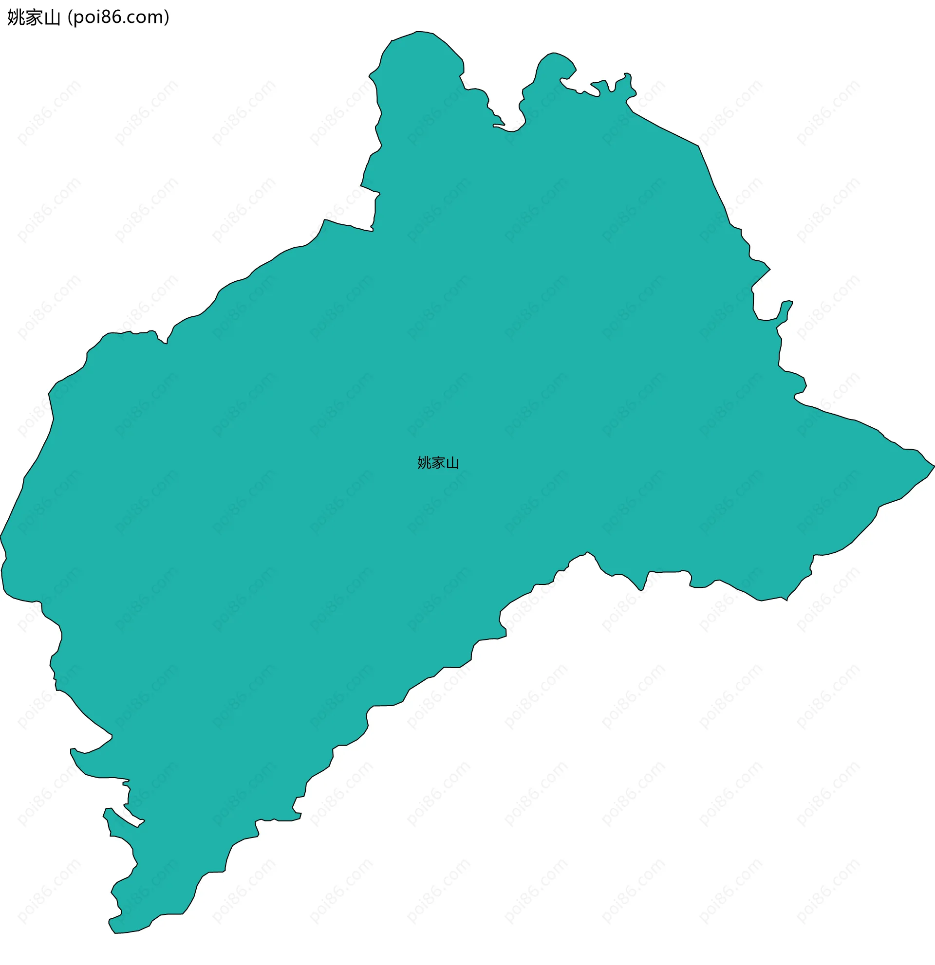 姚家山边界地图