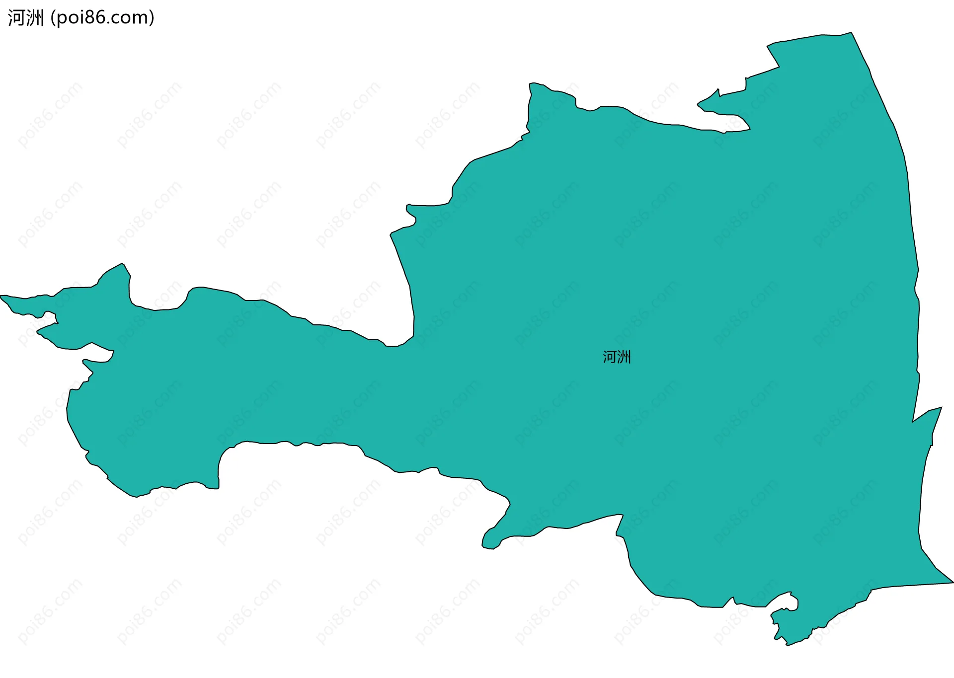 河洲边界地图