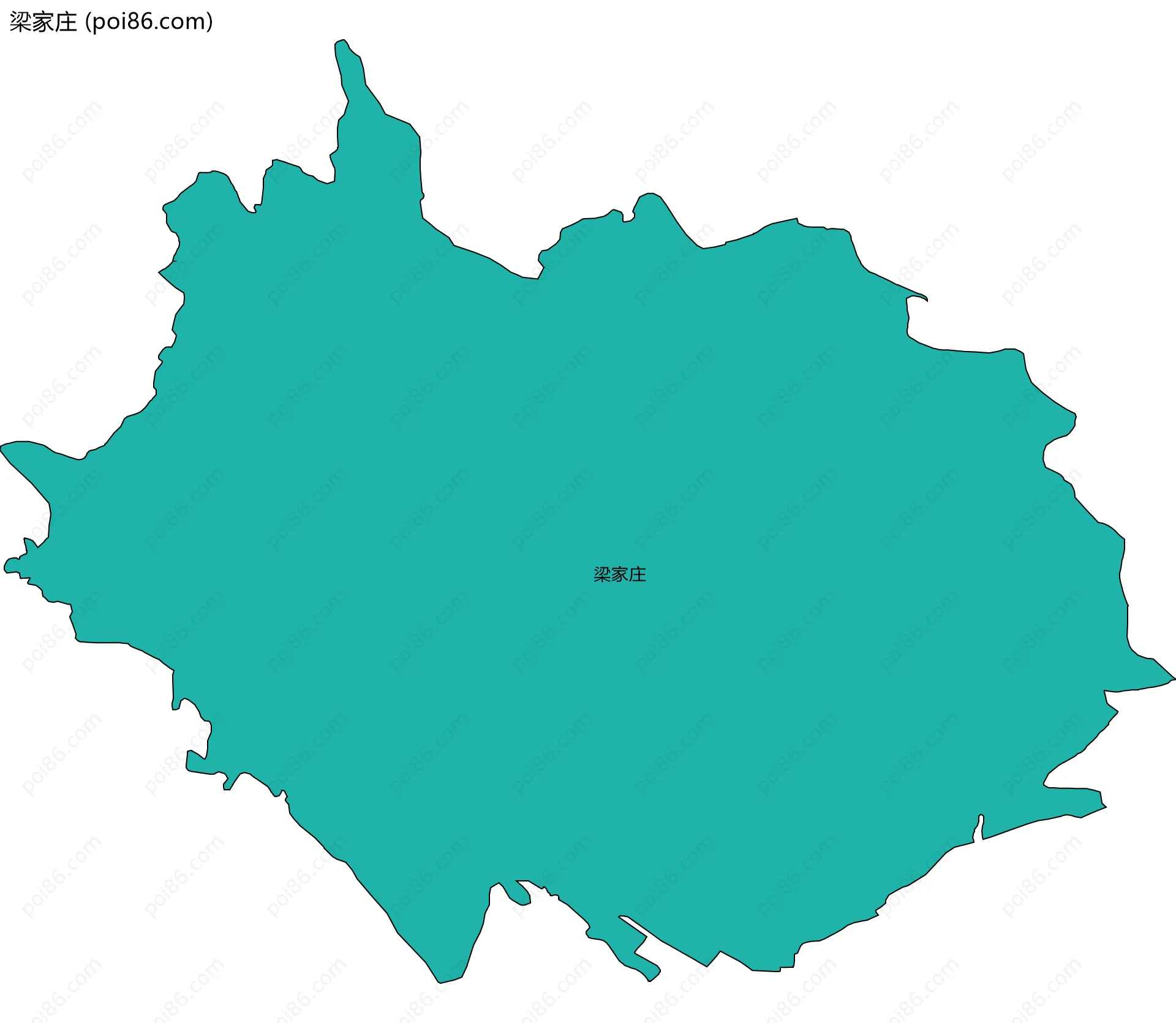 梁家庄边界地图