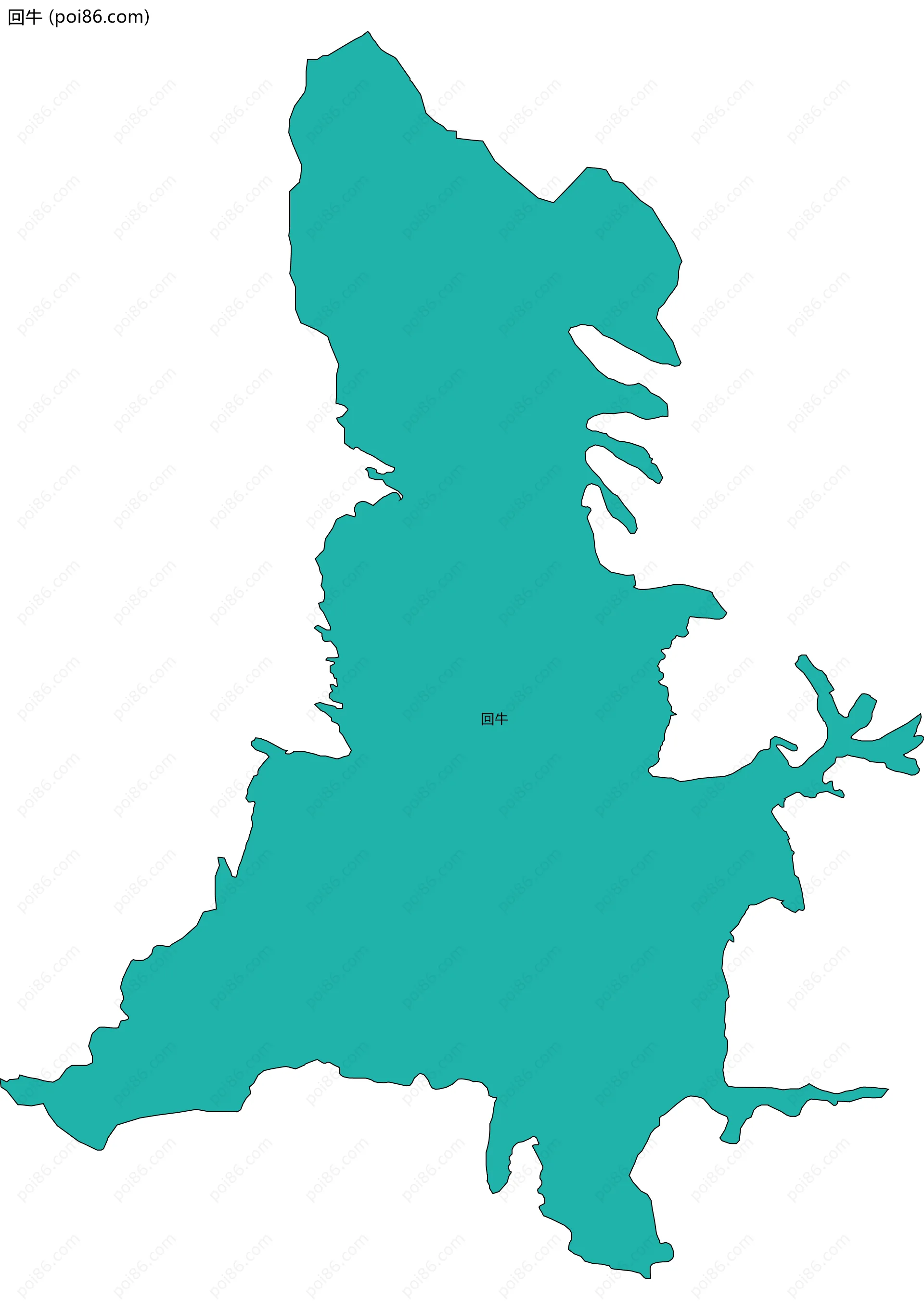 回牛边界地图