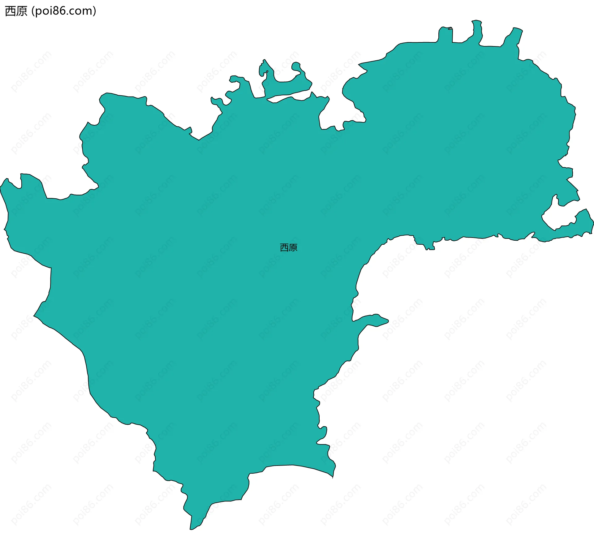 西原边界地图