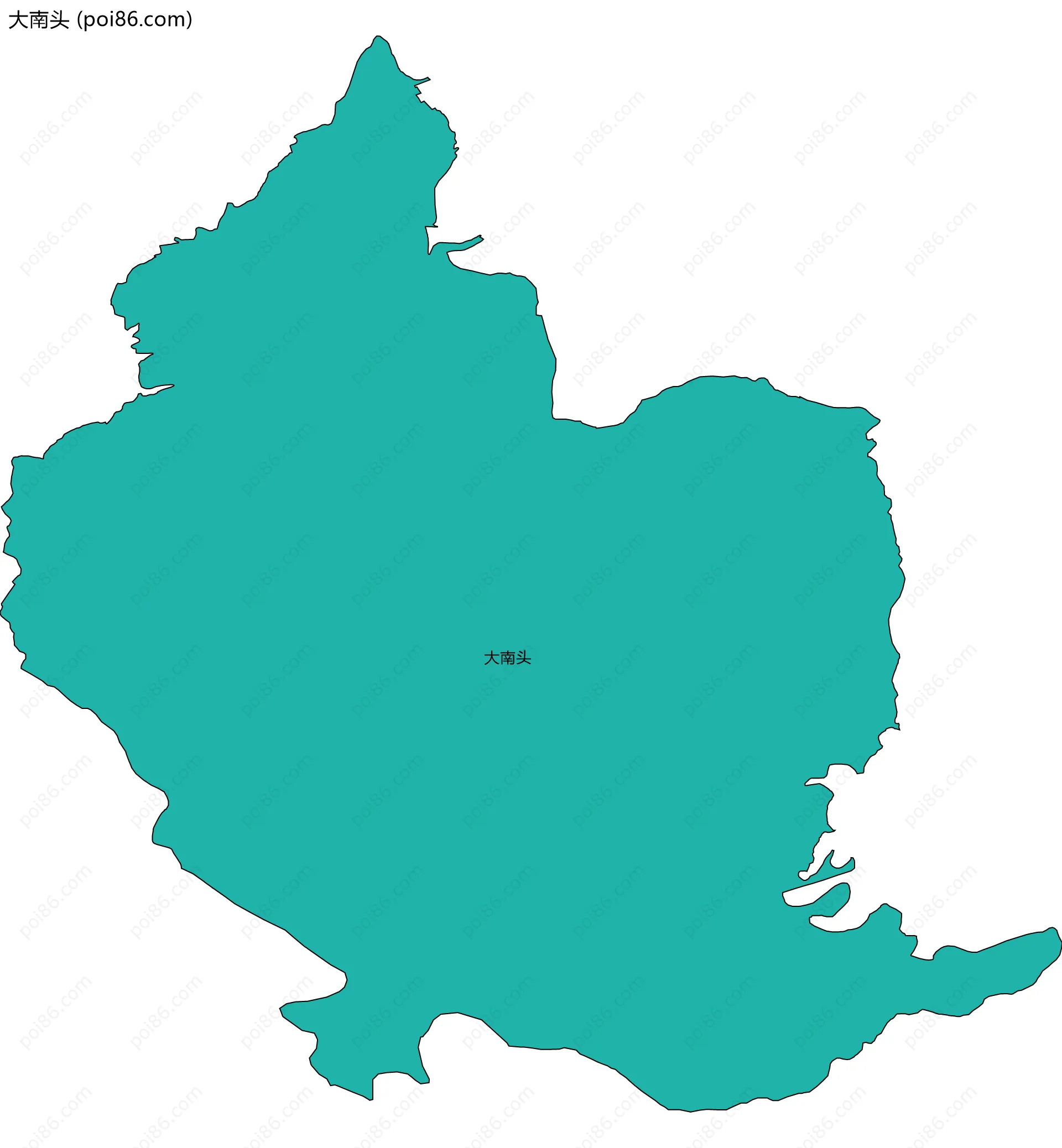 大南头边界地图