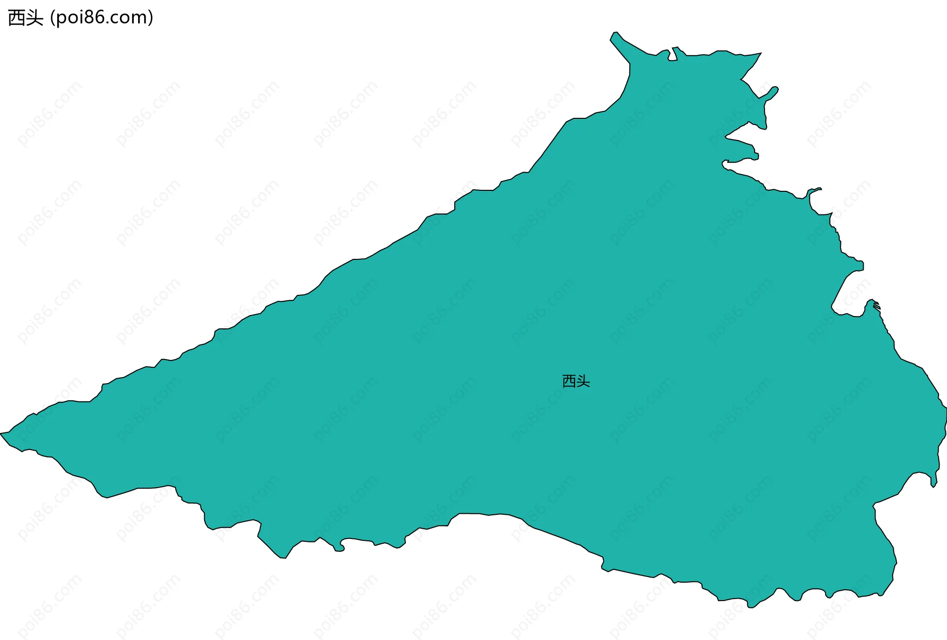 西头边界地图