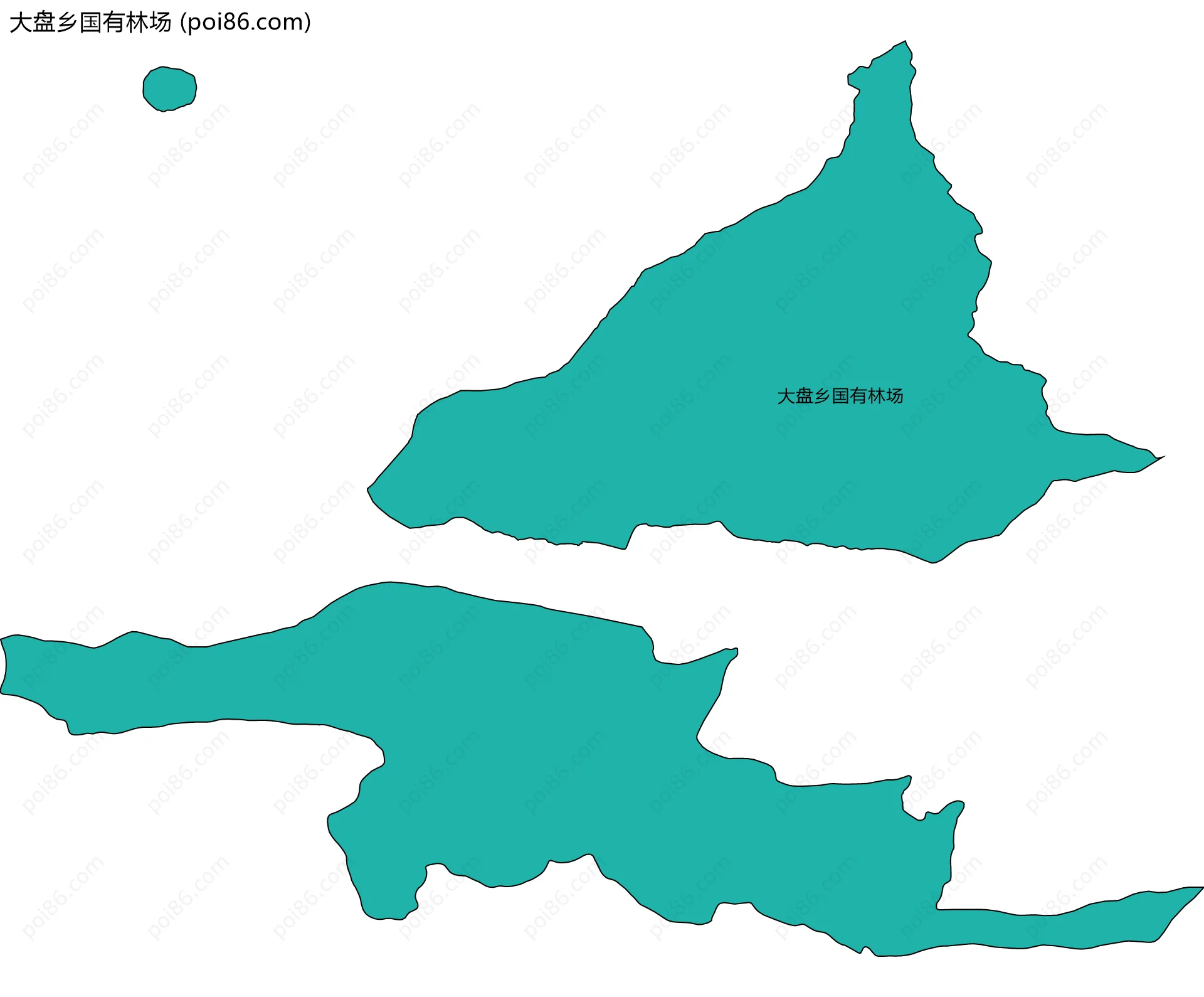 大盘乡国有林场边界地图