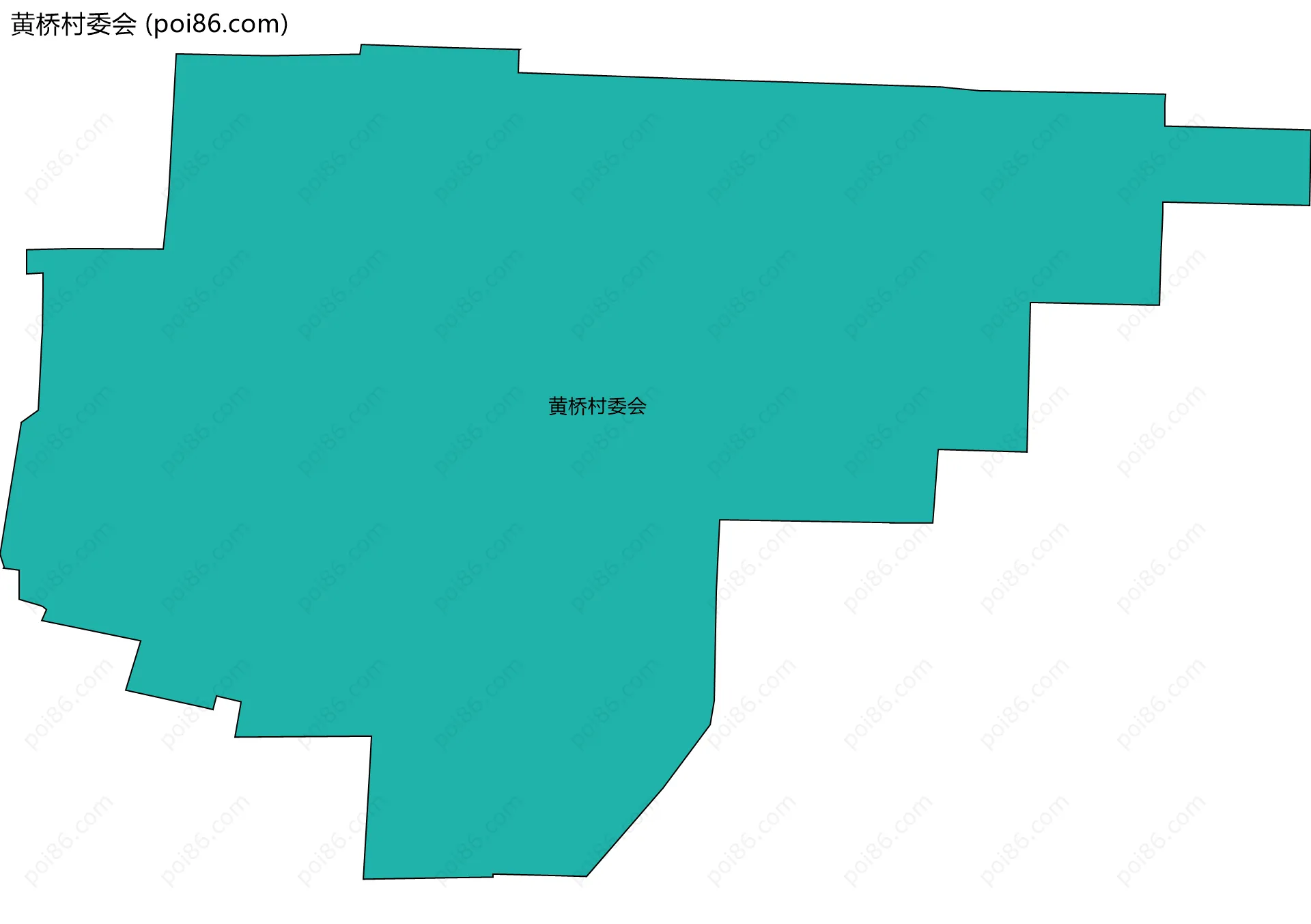 黄桥村委会边界地图