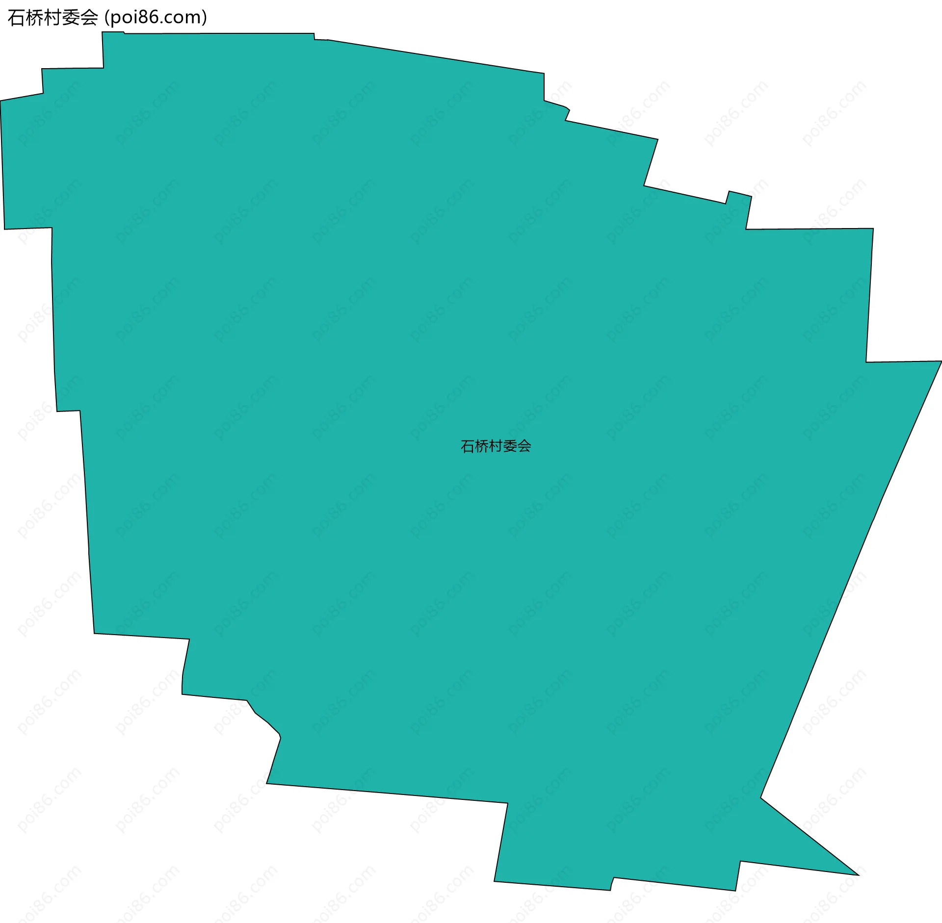 石桥村委会边界地图