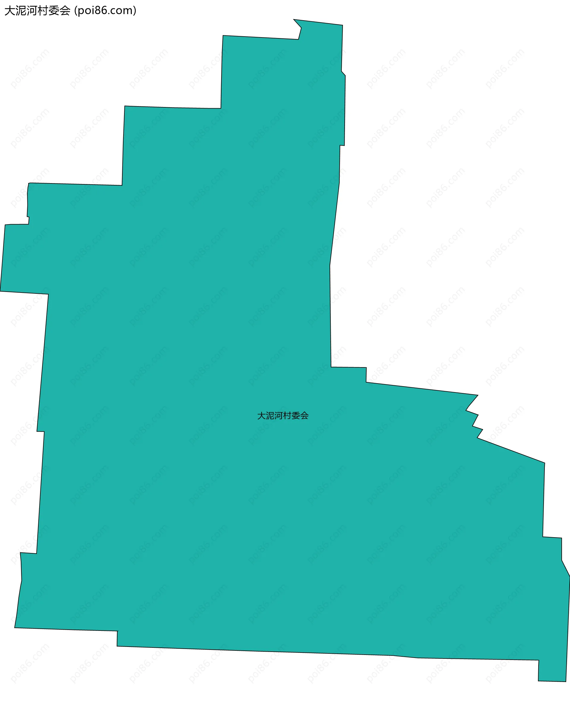 大泥河村委会边界地图