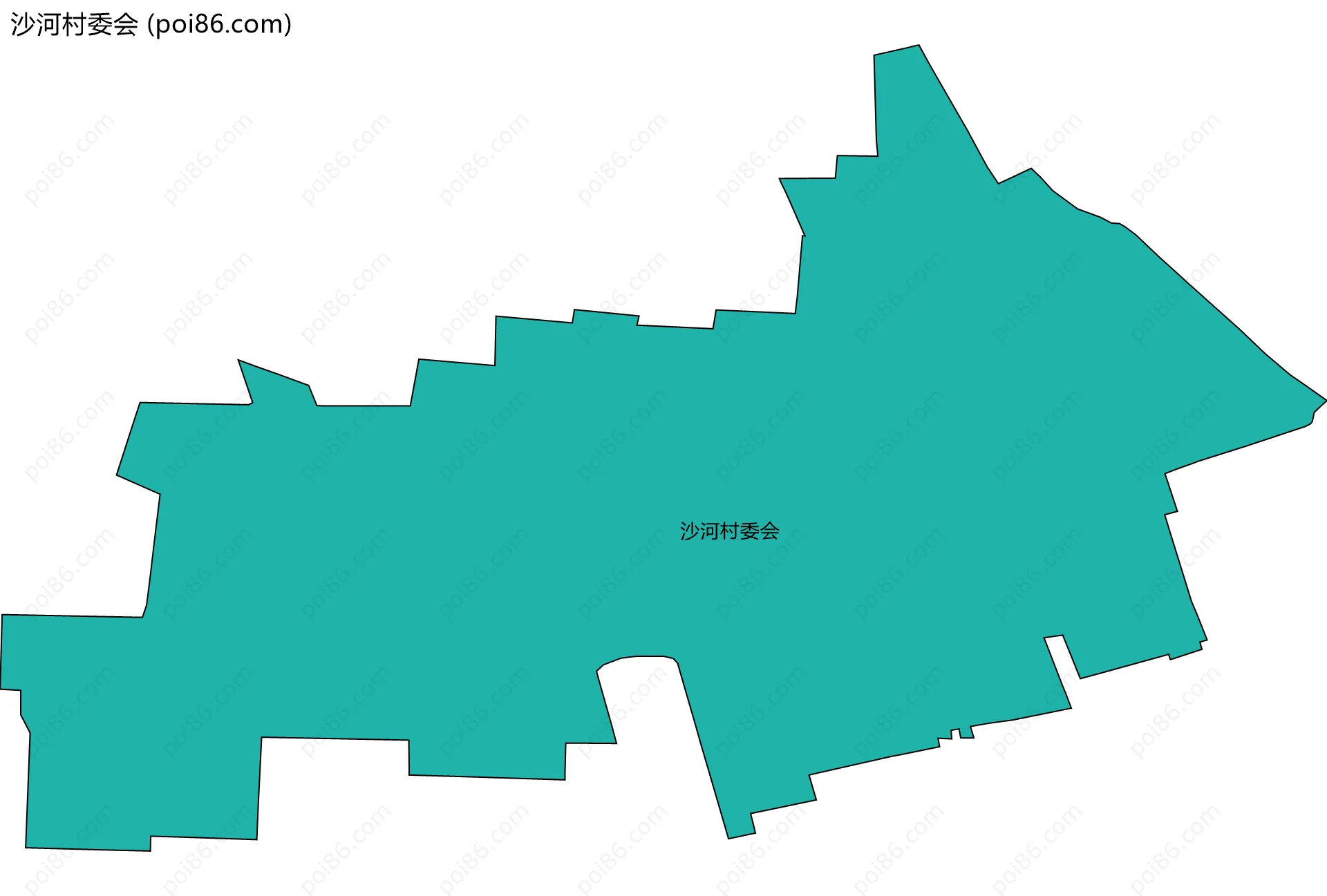 沙河村委会边界地图