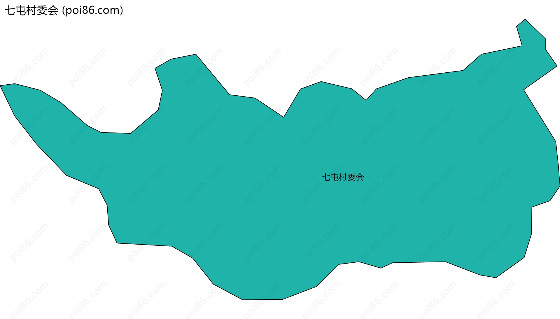 七屯村委会边界地图