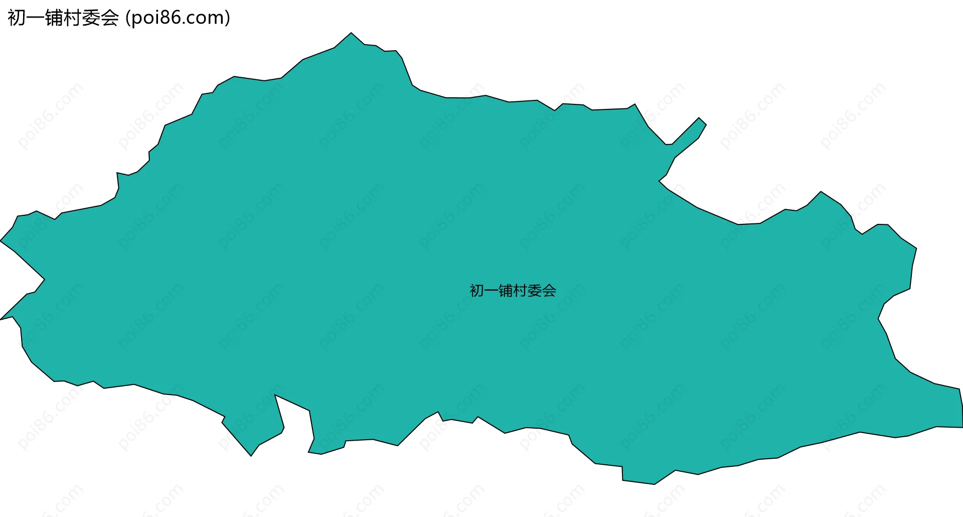 初一铺村委会边界地图