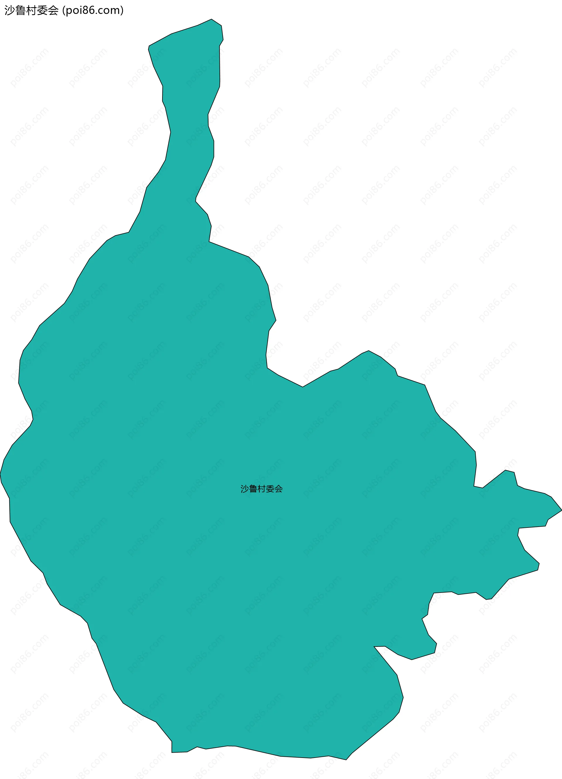 沙鲁村委会边界地图