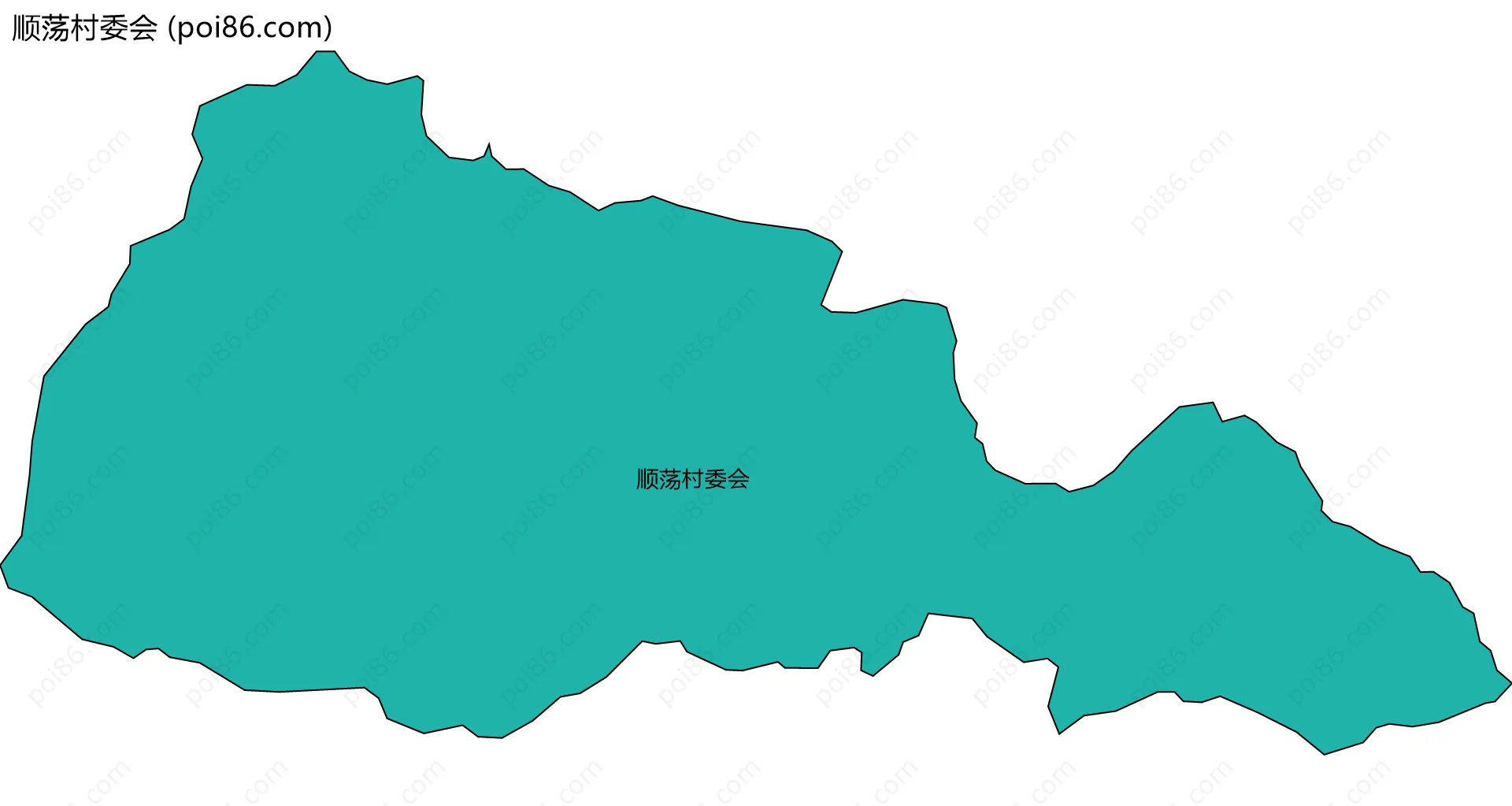 顺荡村委会边界地图