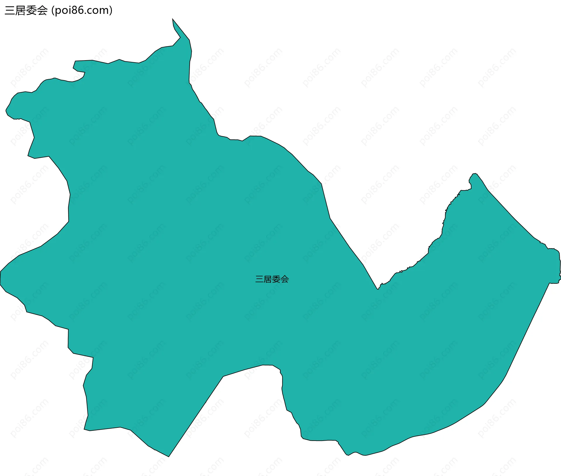 三居委会边界地图