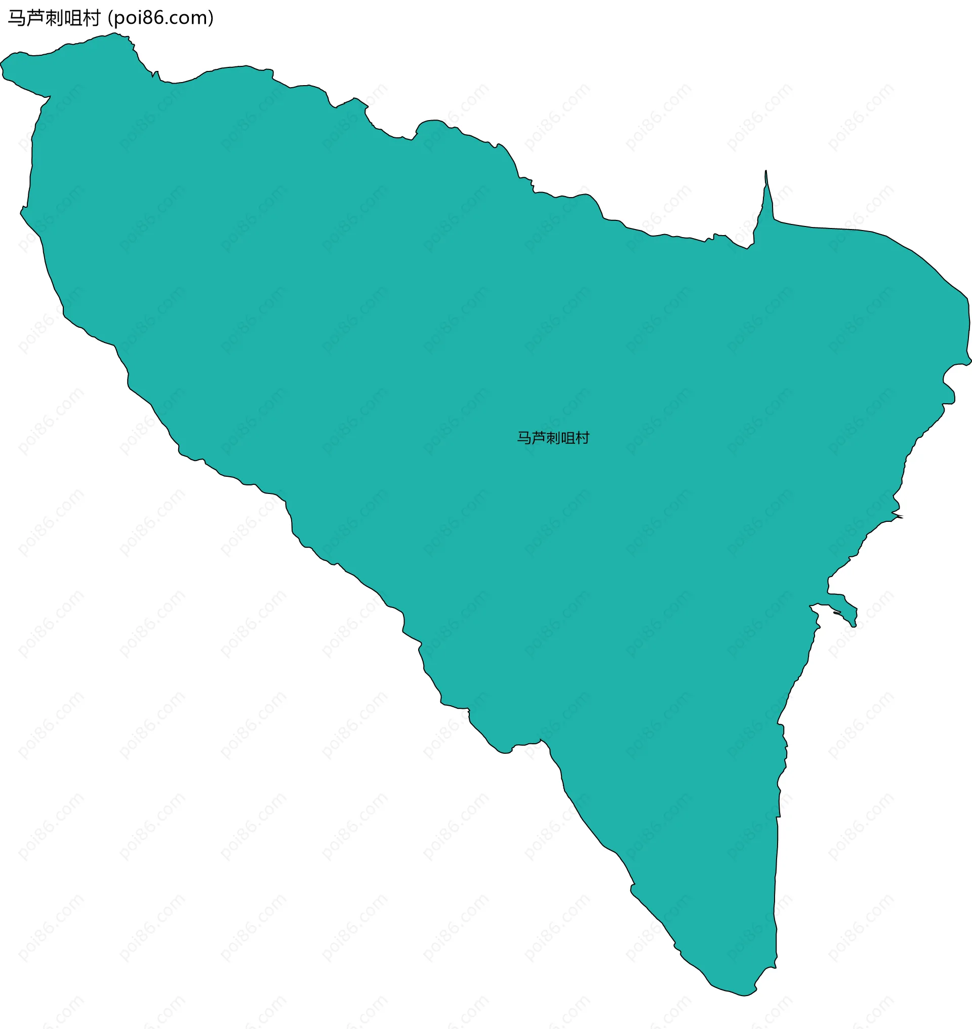 马芦刺咀村边界地图