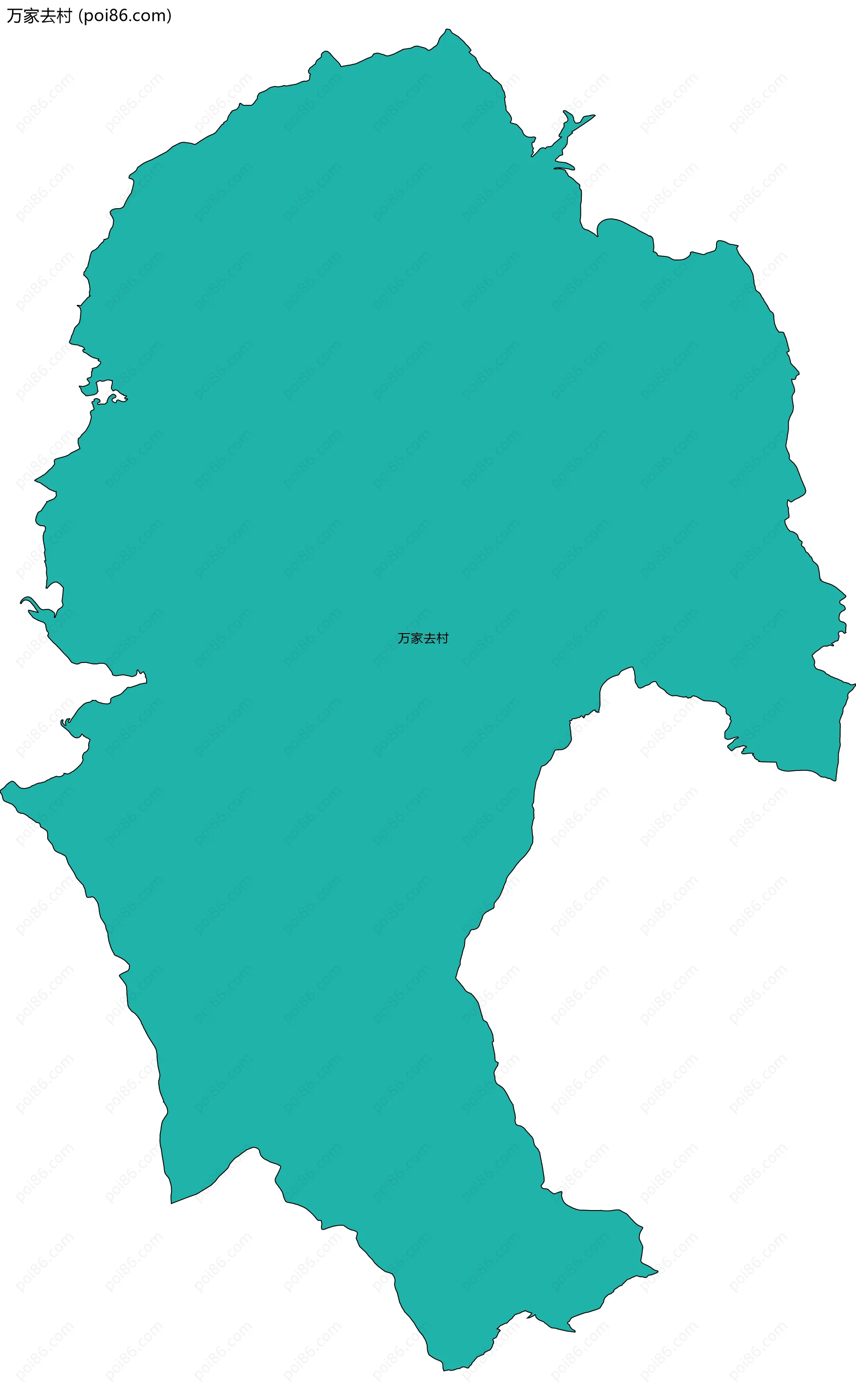 万家去村边界地图
