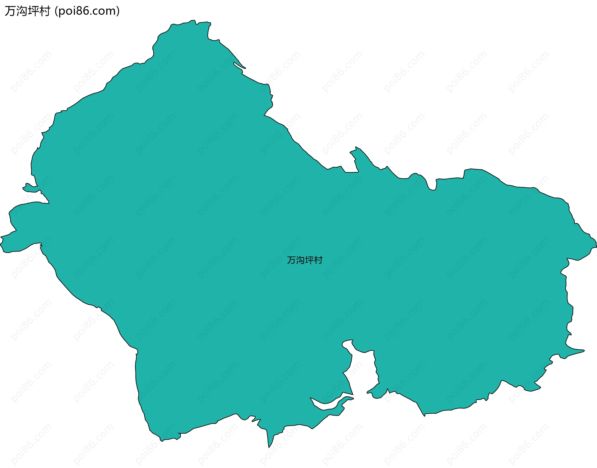 万沟坪村边界地图