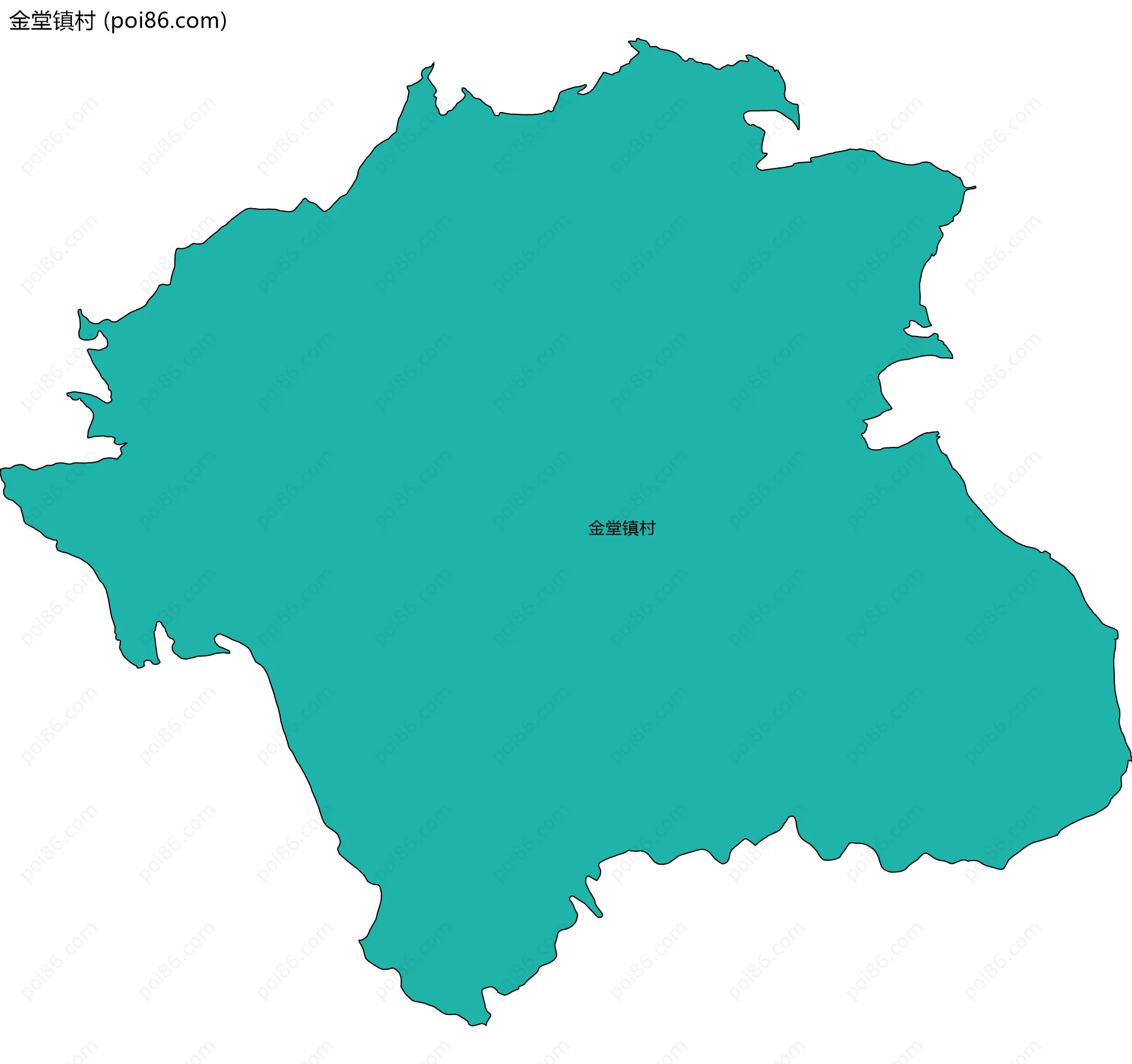 金堂镇村边界地图