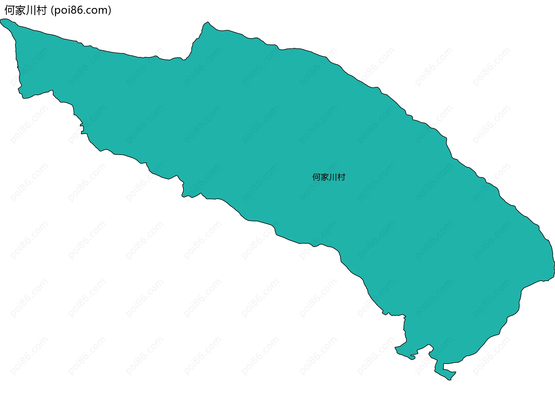 何家川村边界地图