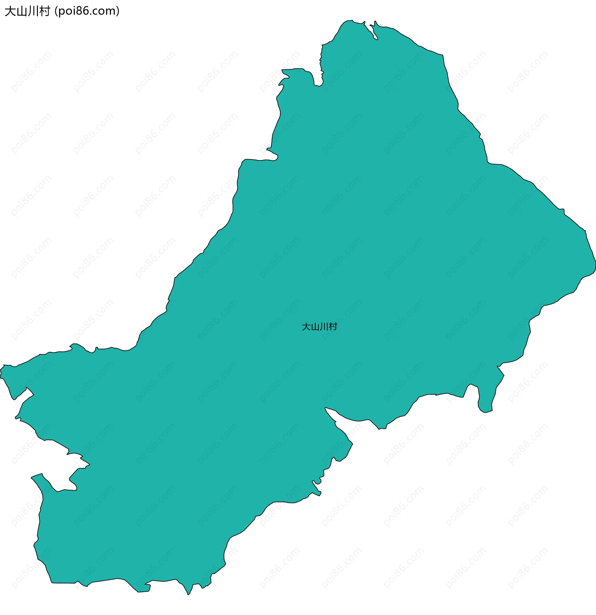 大山川村边界地图