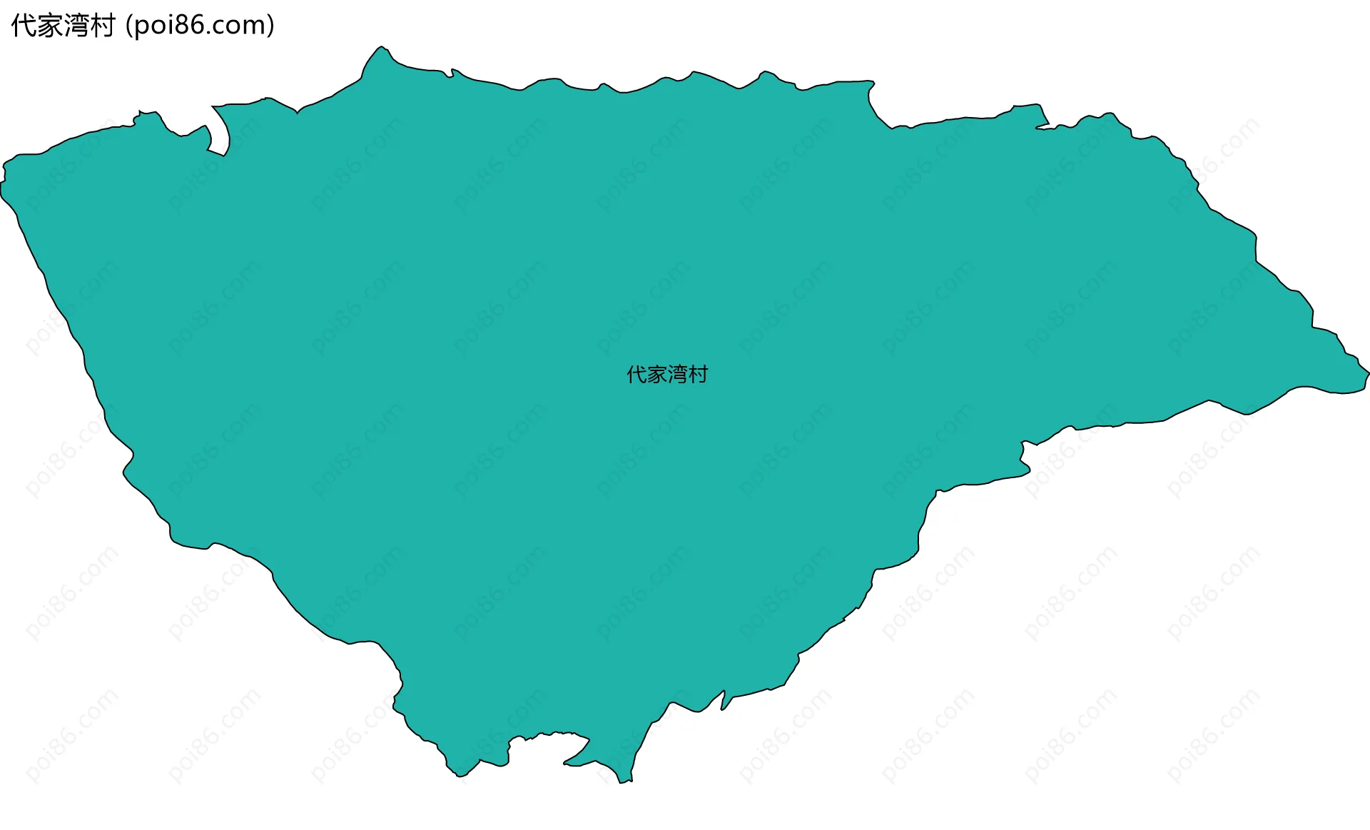 代家湾村边界地图