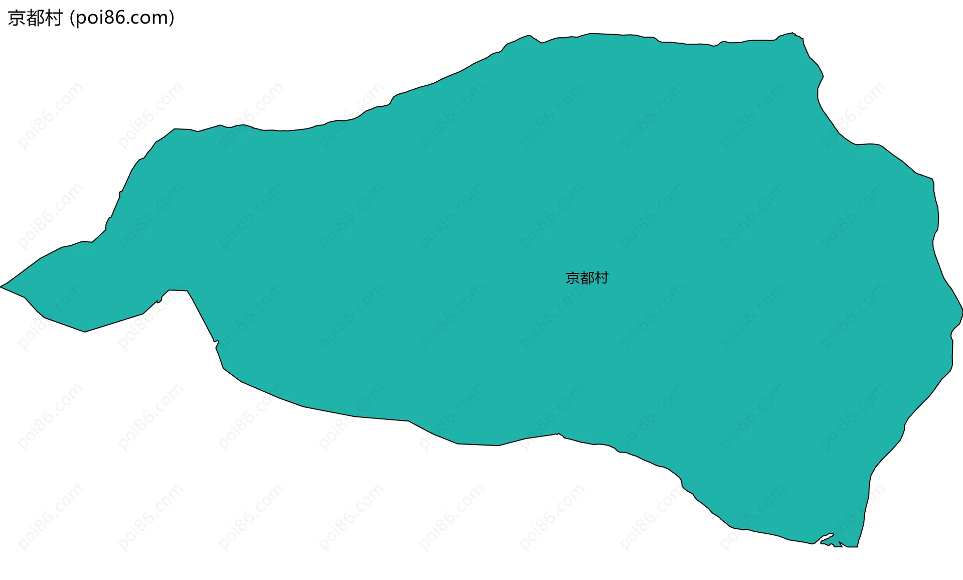 京都村边界地图