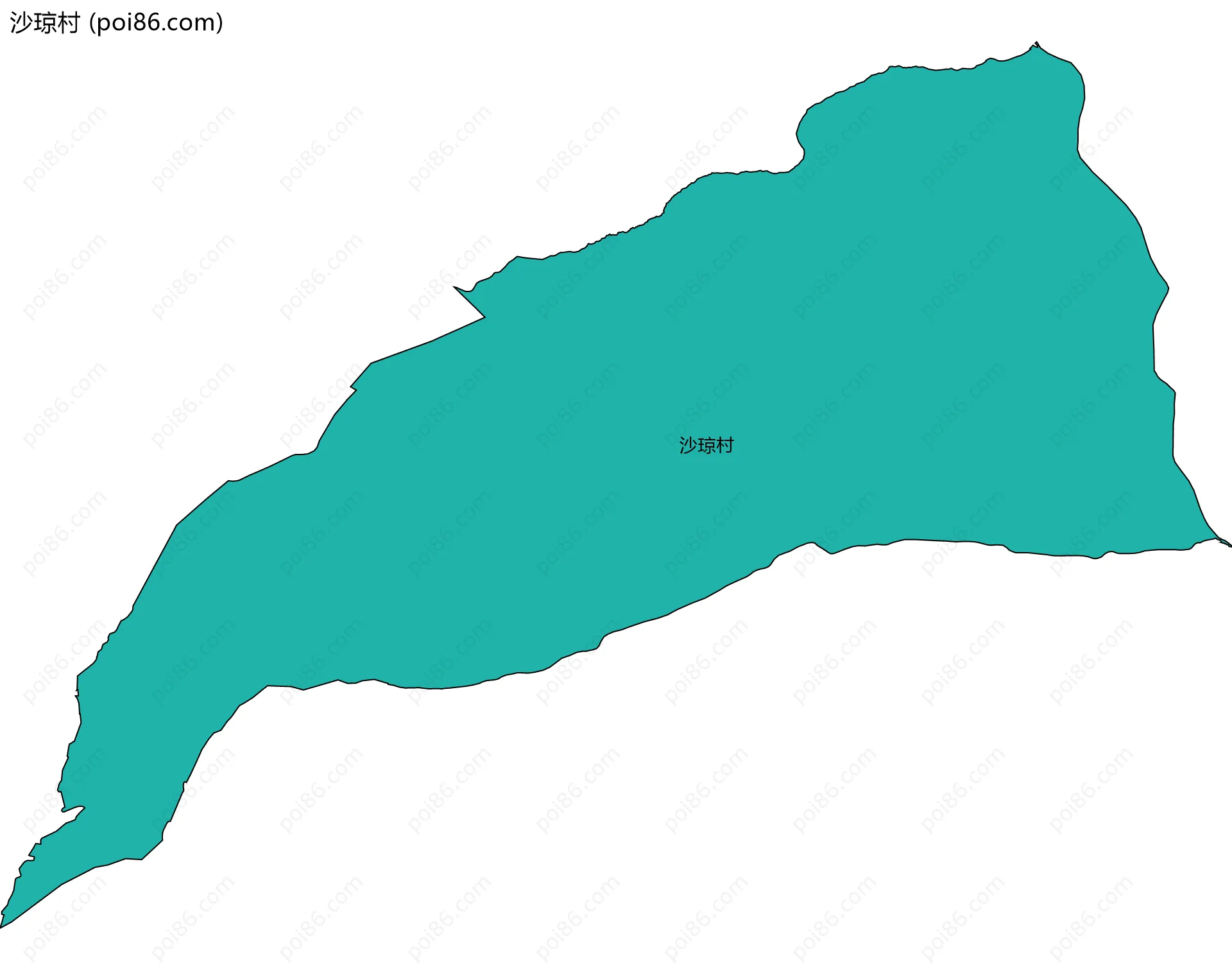 沙琼村边界地图
